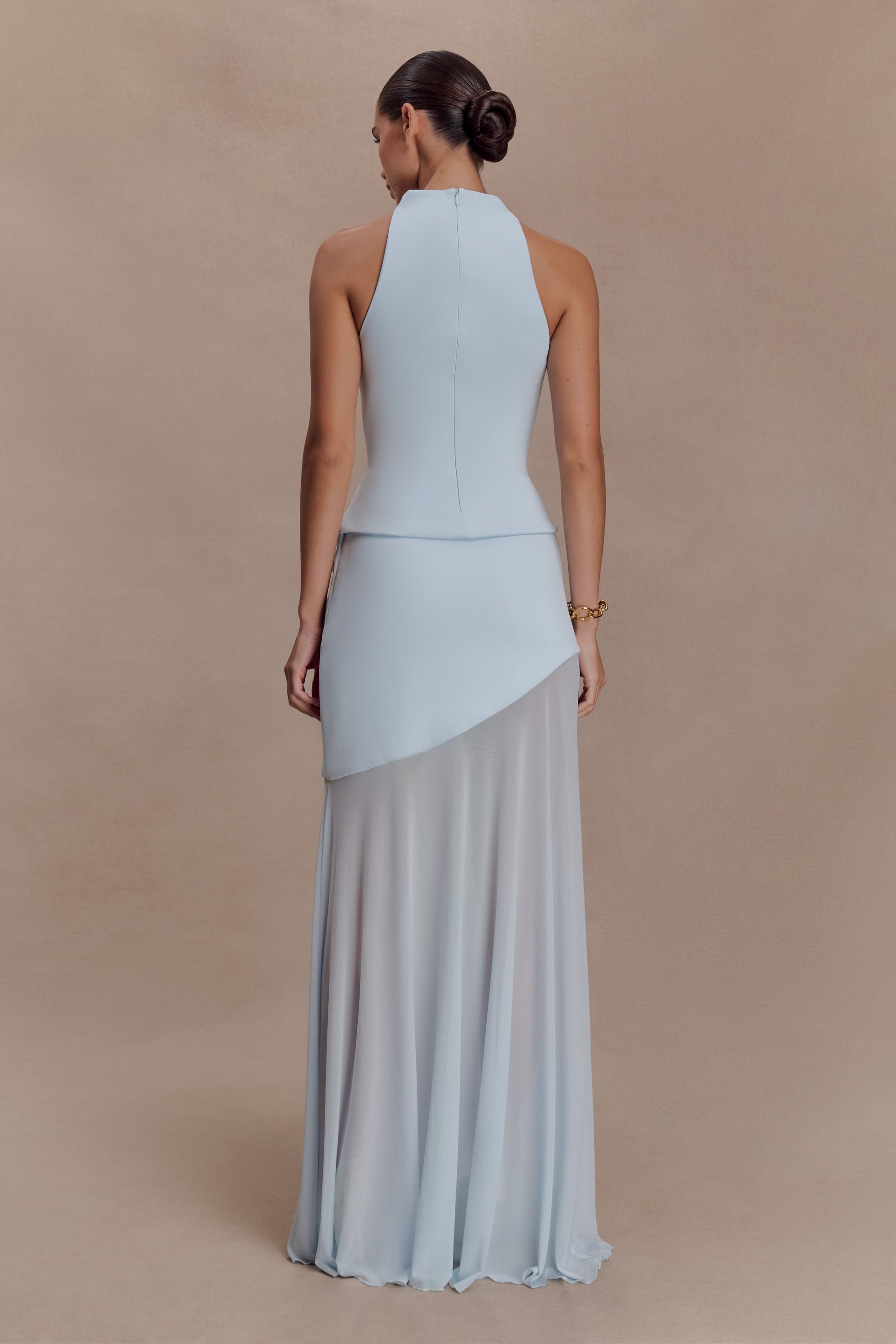 Portia Scuba Sleeveless Top - Pale Blue #5