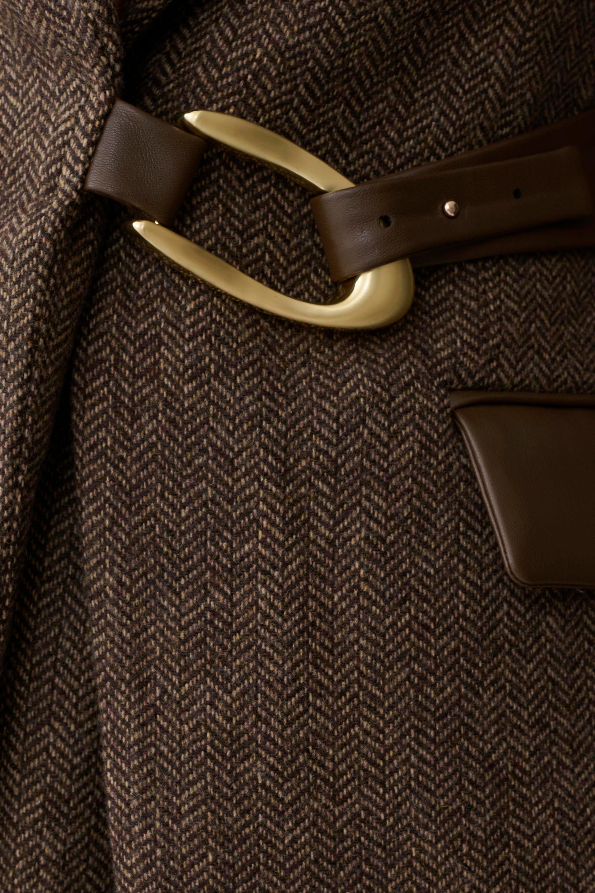 Romy Structured Blazer With Hardware - Herringbone #14