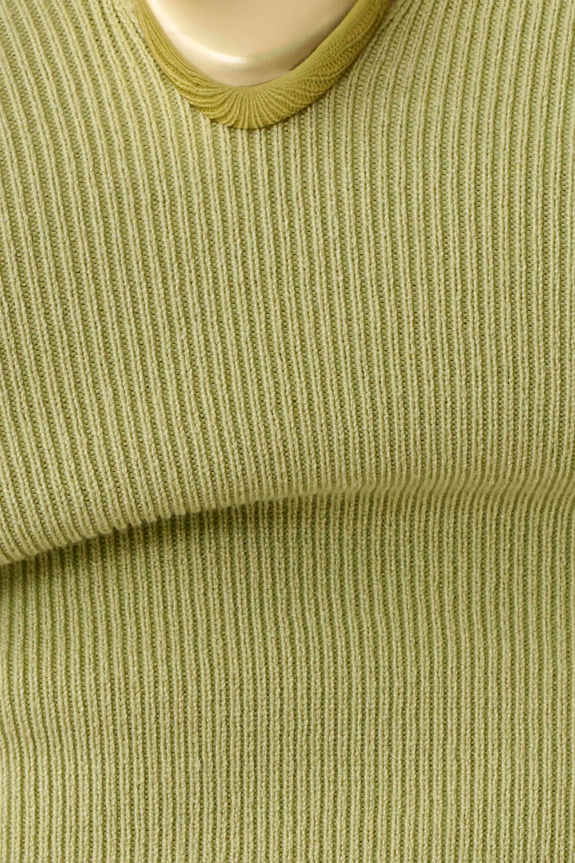Dimitri Knit Halter Top With Hardware - Light Olive #9