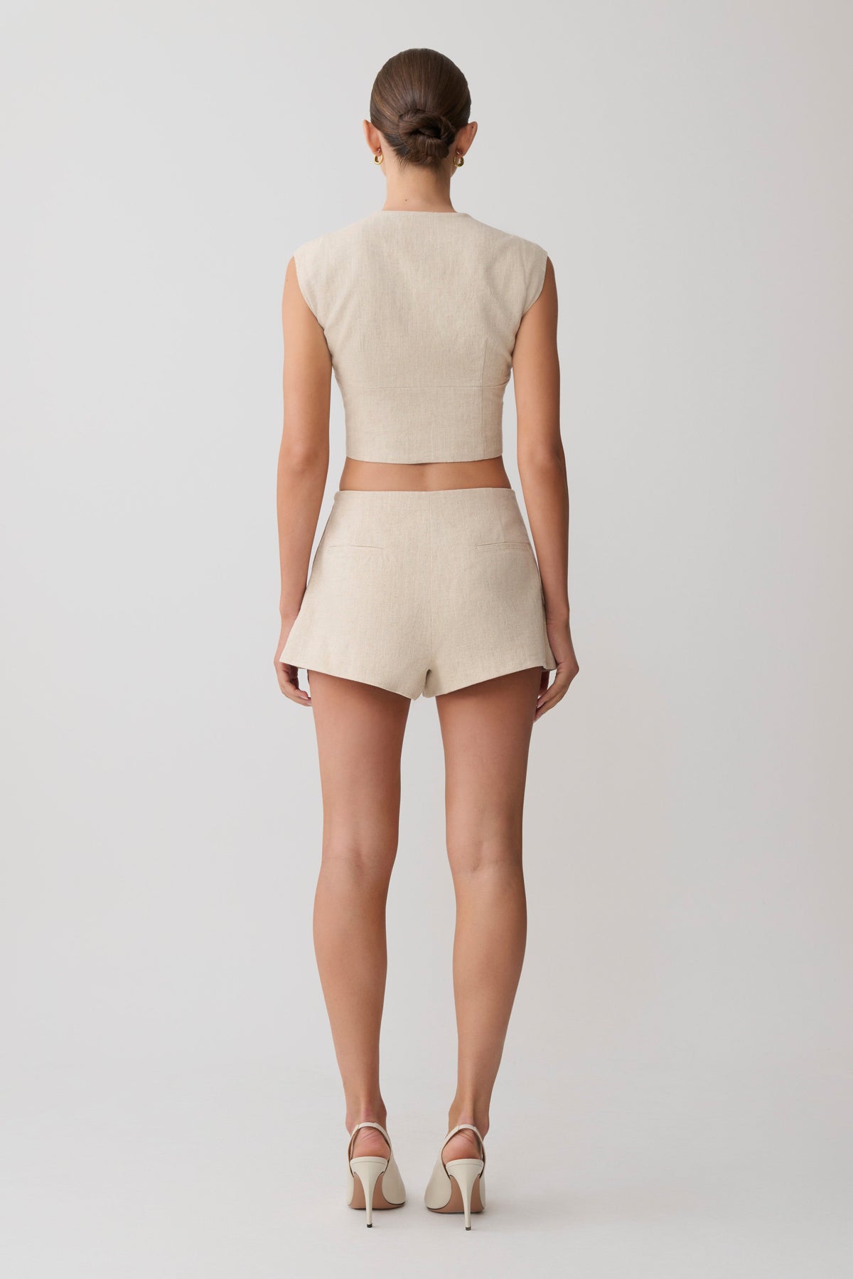 Anahita Linen Short - Natural #2