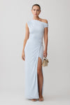 Alyn Off Shoulder Draped Maxi Dress - Pale Blue