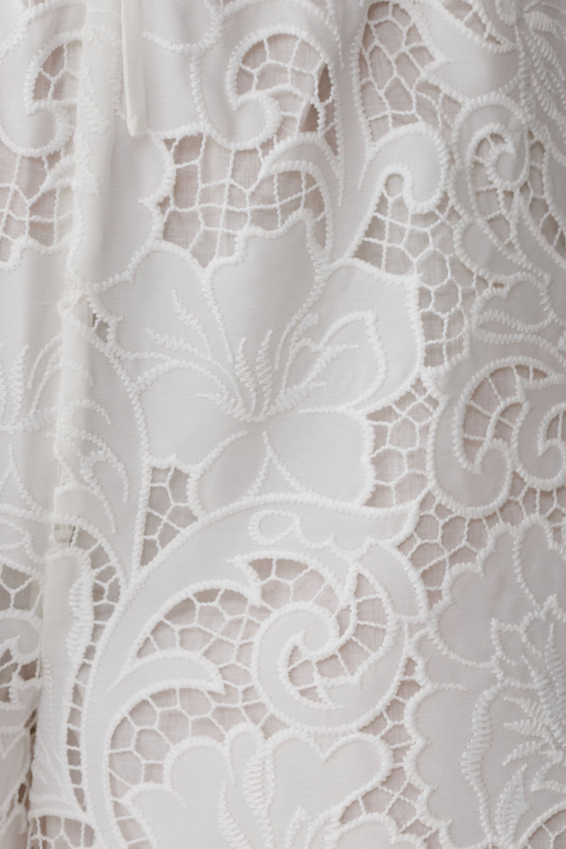 Tessa Broderie Straight Leg Pants - White #11