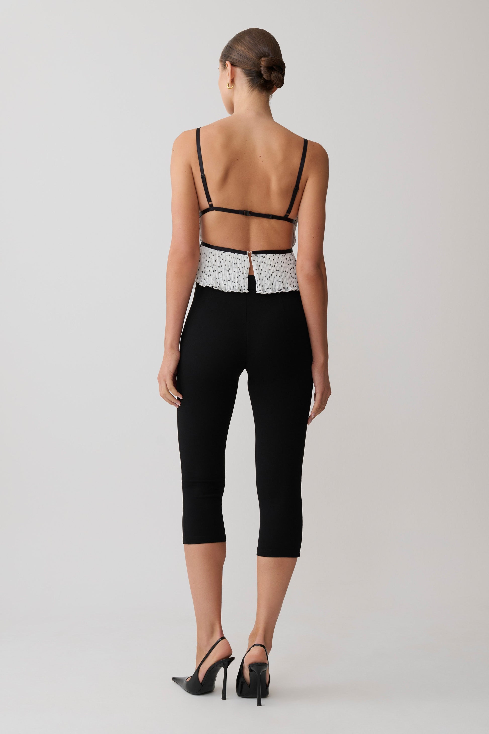 Lilou Pleated Sleeveless Top - Polka Dot #6