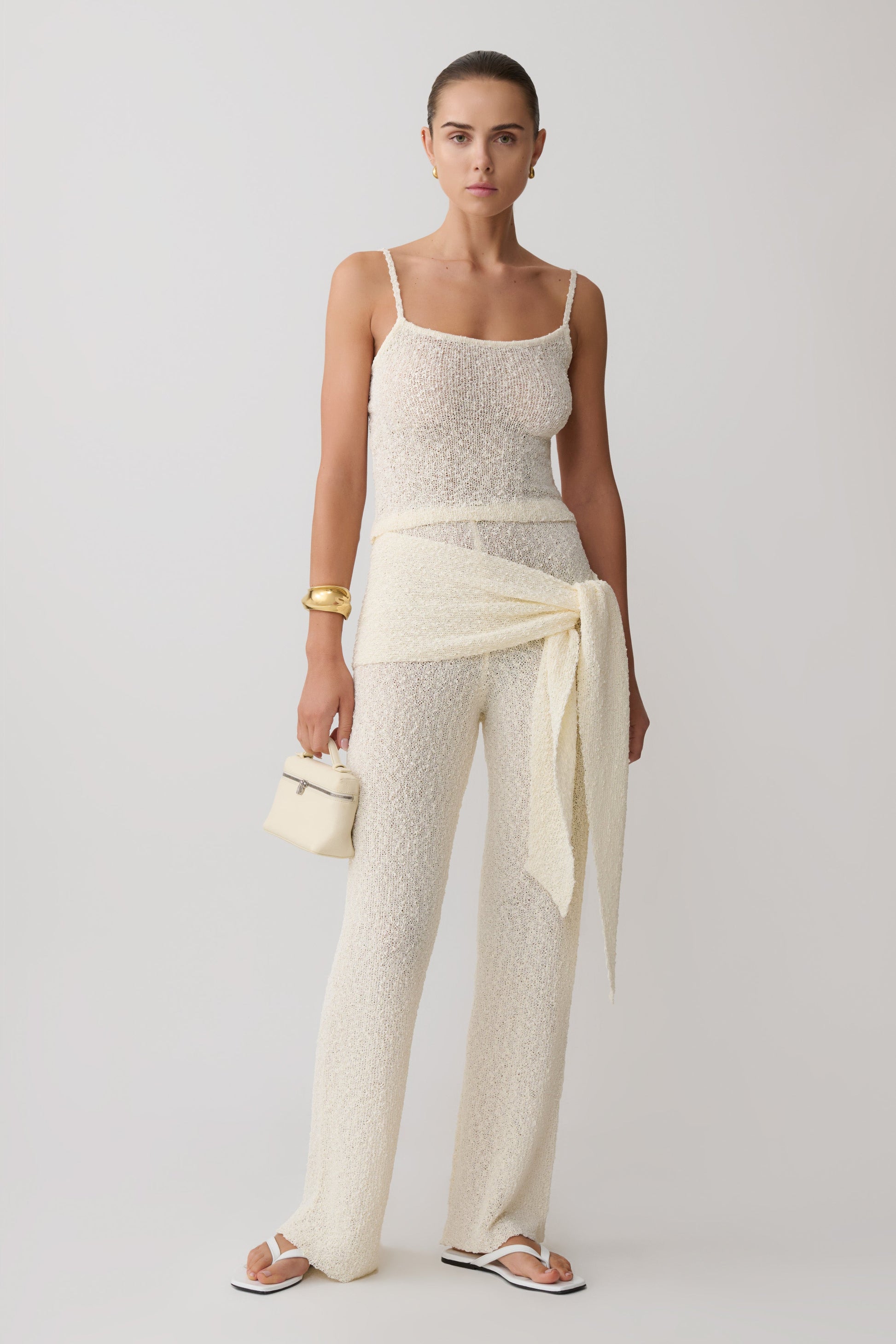 Mattais Boucle Knit Top - Ivory #6
