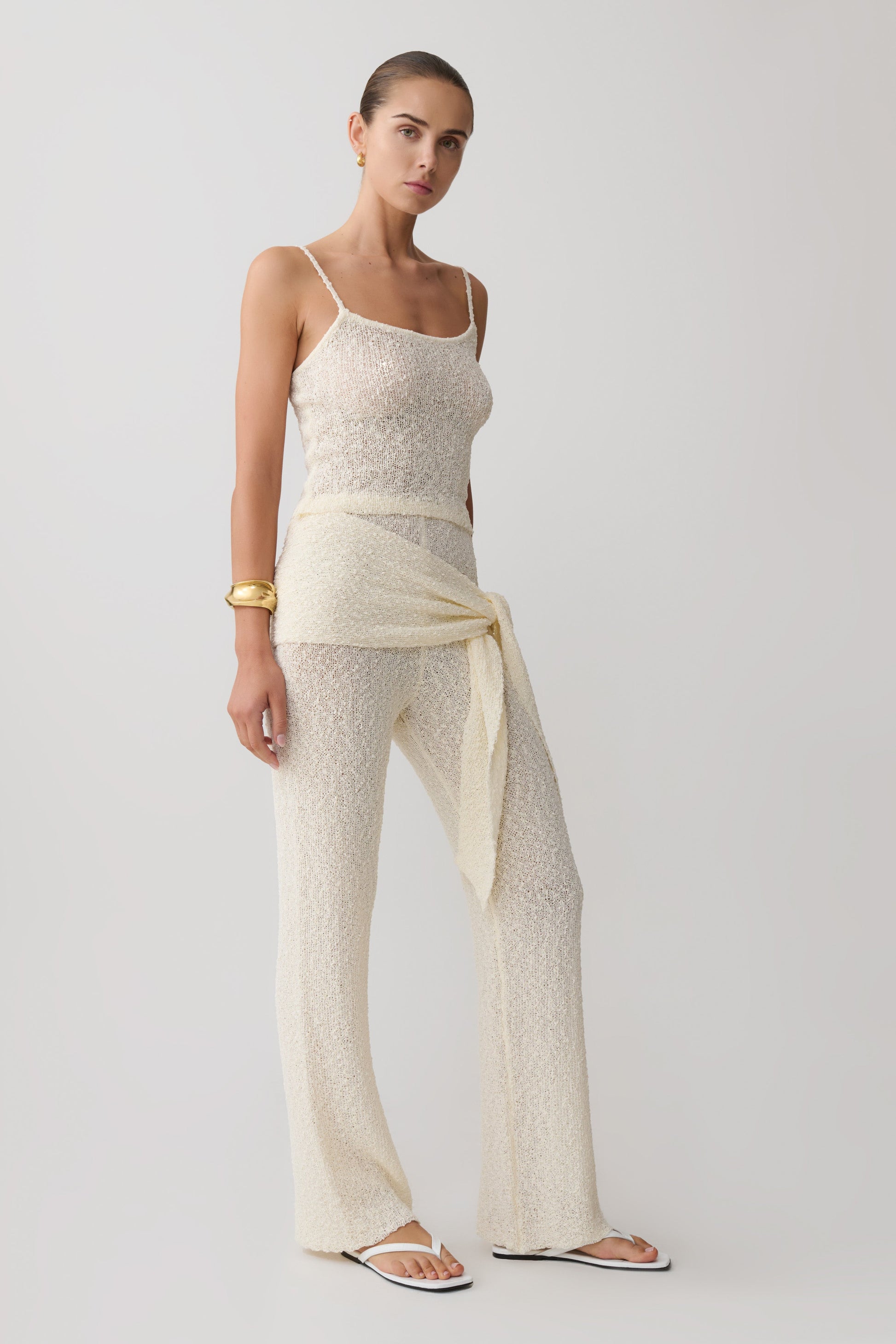 Mattais Boucle Knit Top - Ivory #5