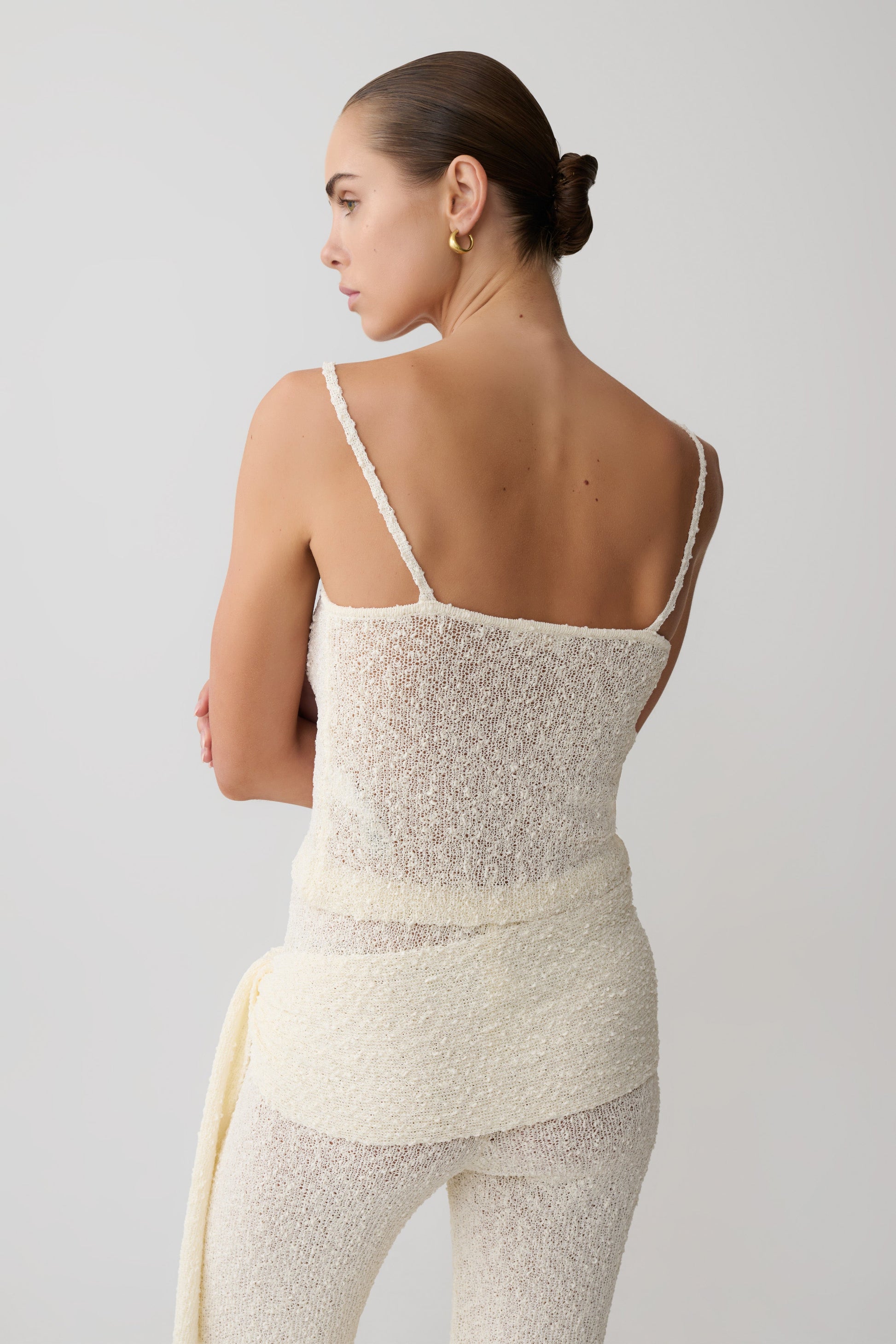 Mattais Boucle Knit Top - Ivory #2