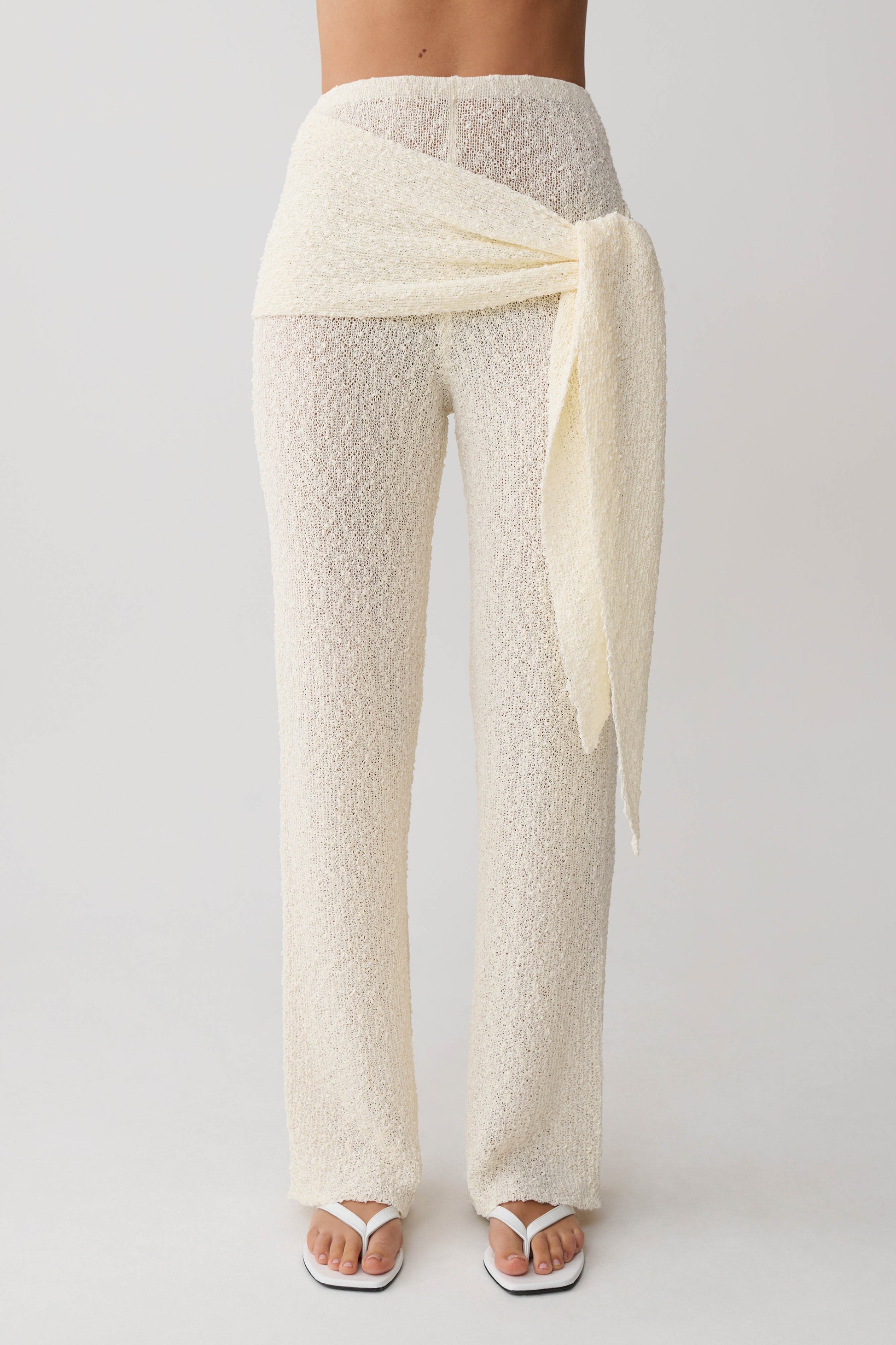 Mattais Boucle Knit Pants - Ivory #6