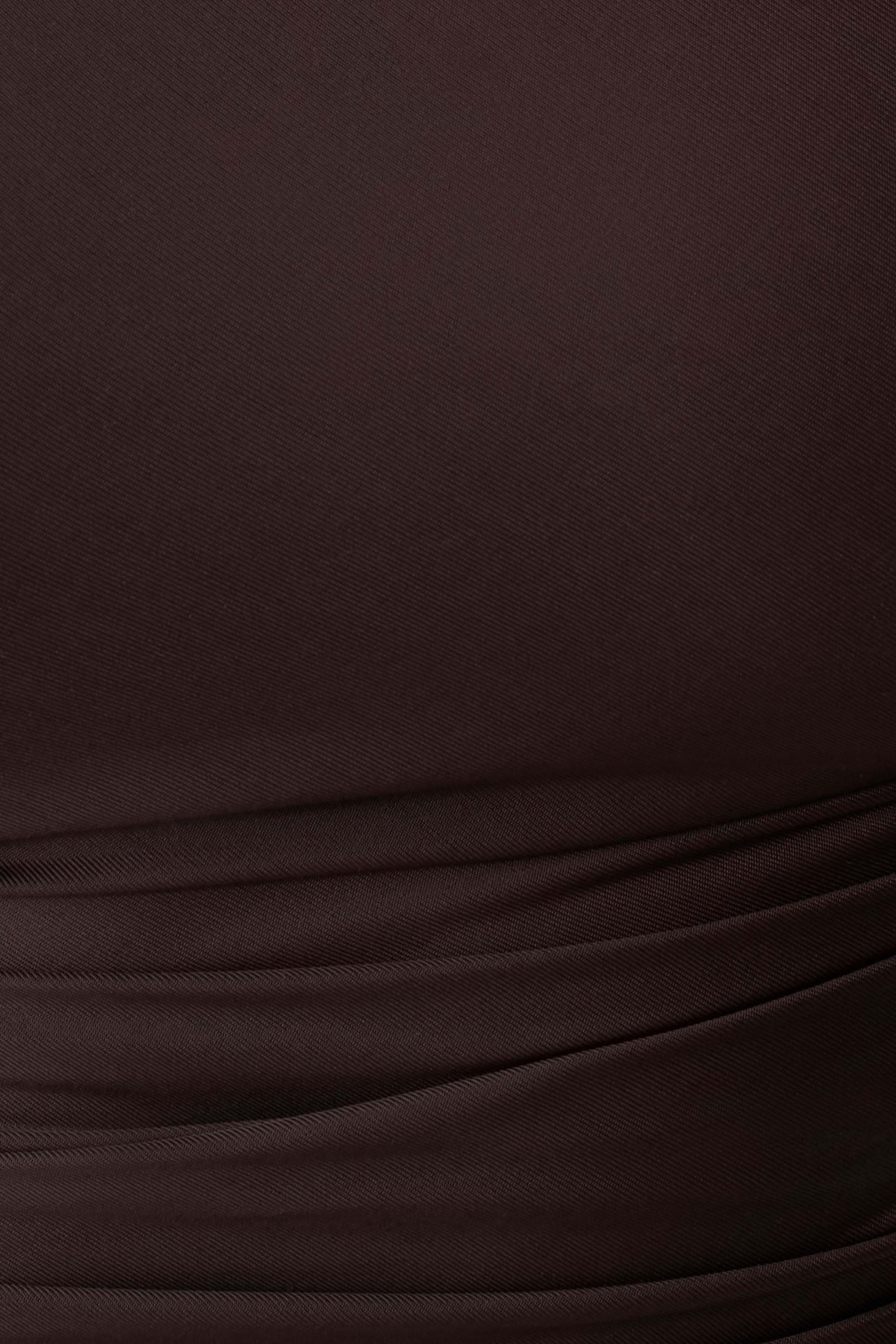 Luu Off Shoulder Slinky Top - Dark Chocolate #7