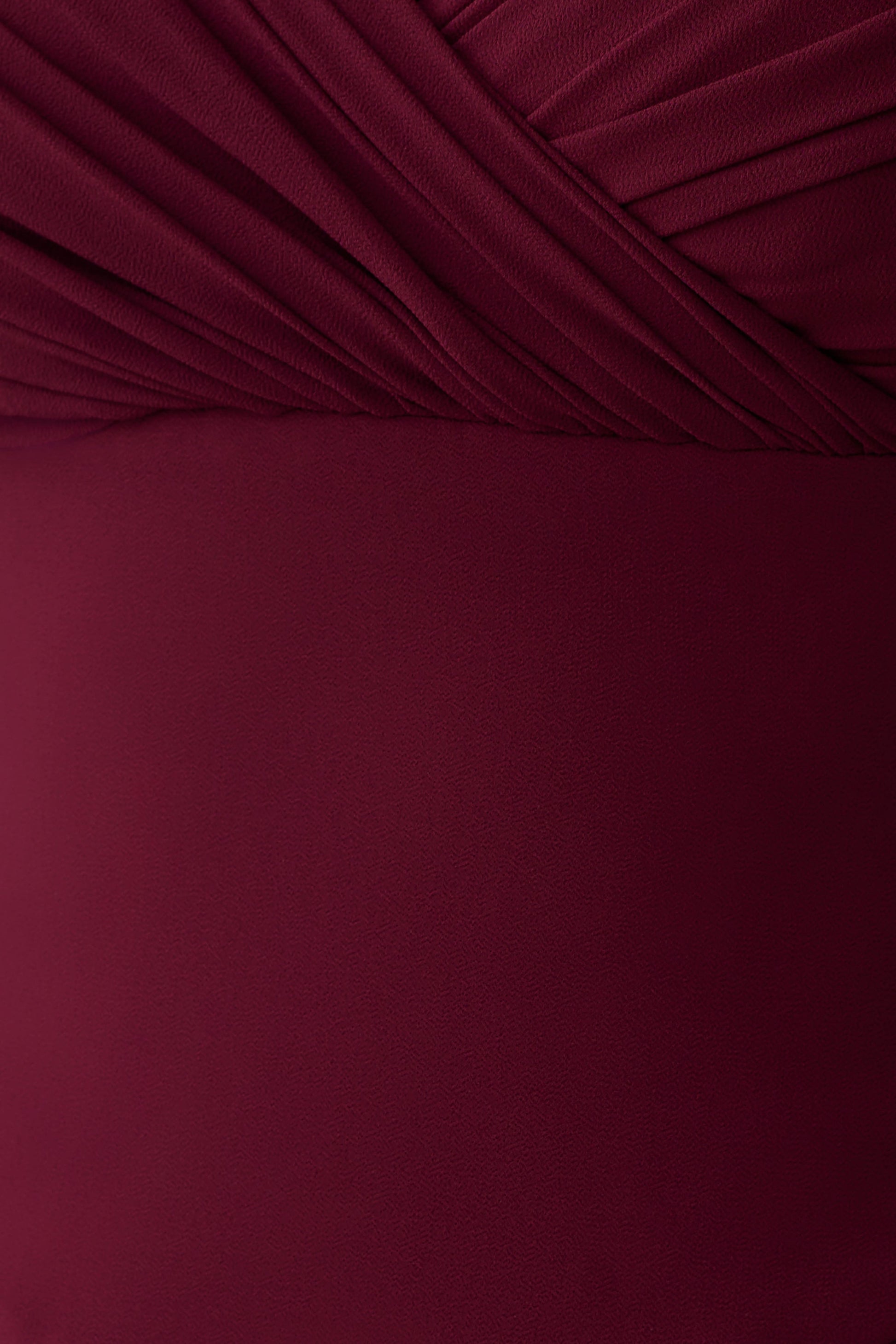 Mabel Off Shoulder Chiffon Maxi Dress - Merlot #5