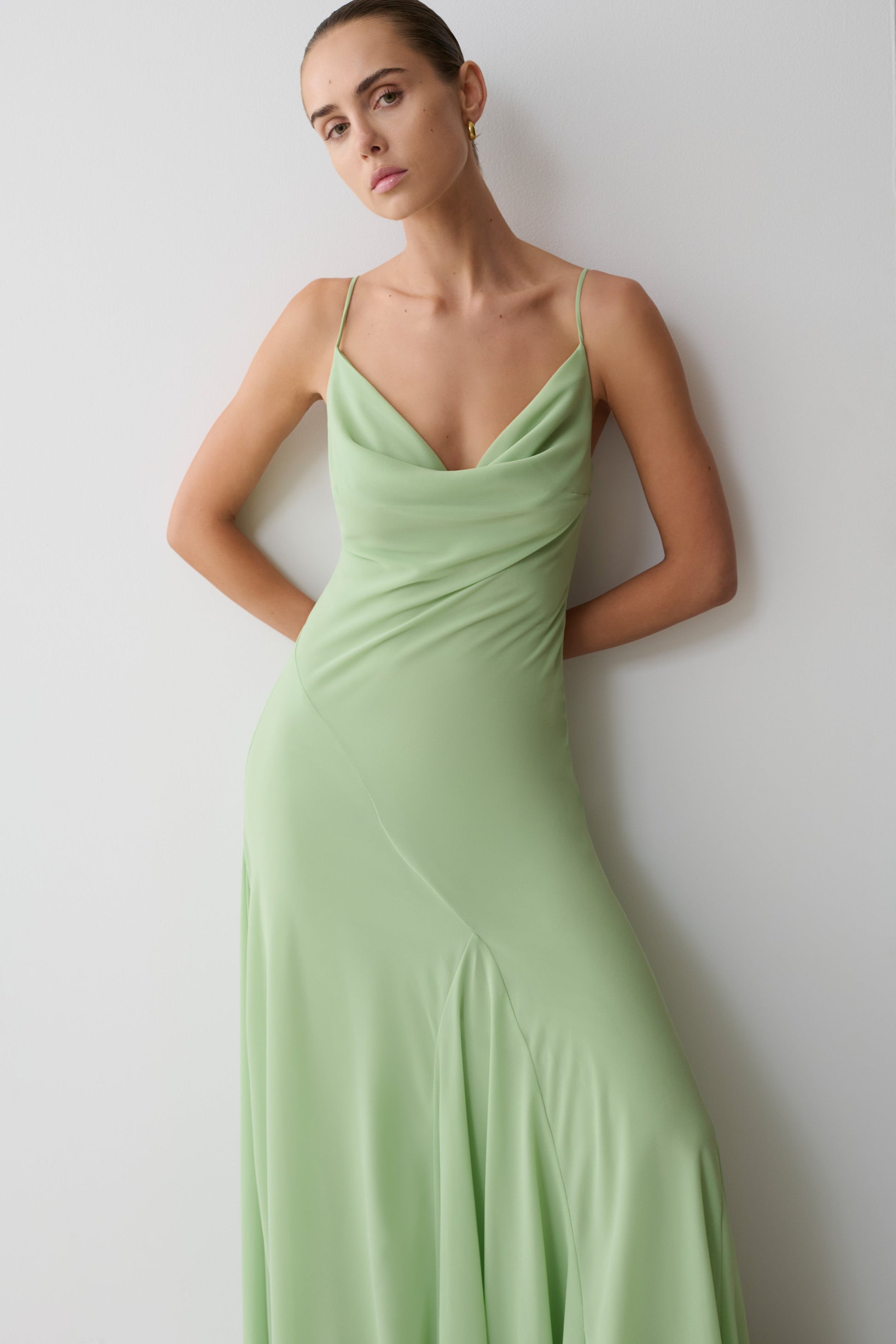 Aurelia Chiffon Maxi Dress - Sage #6