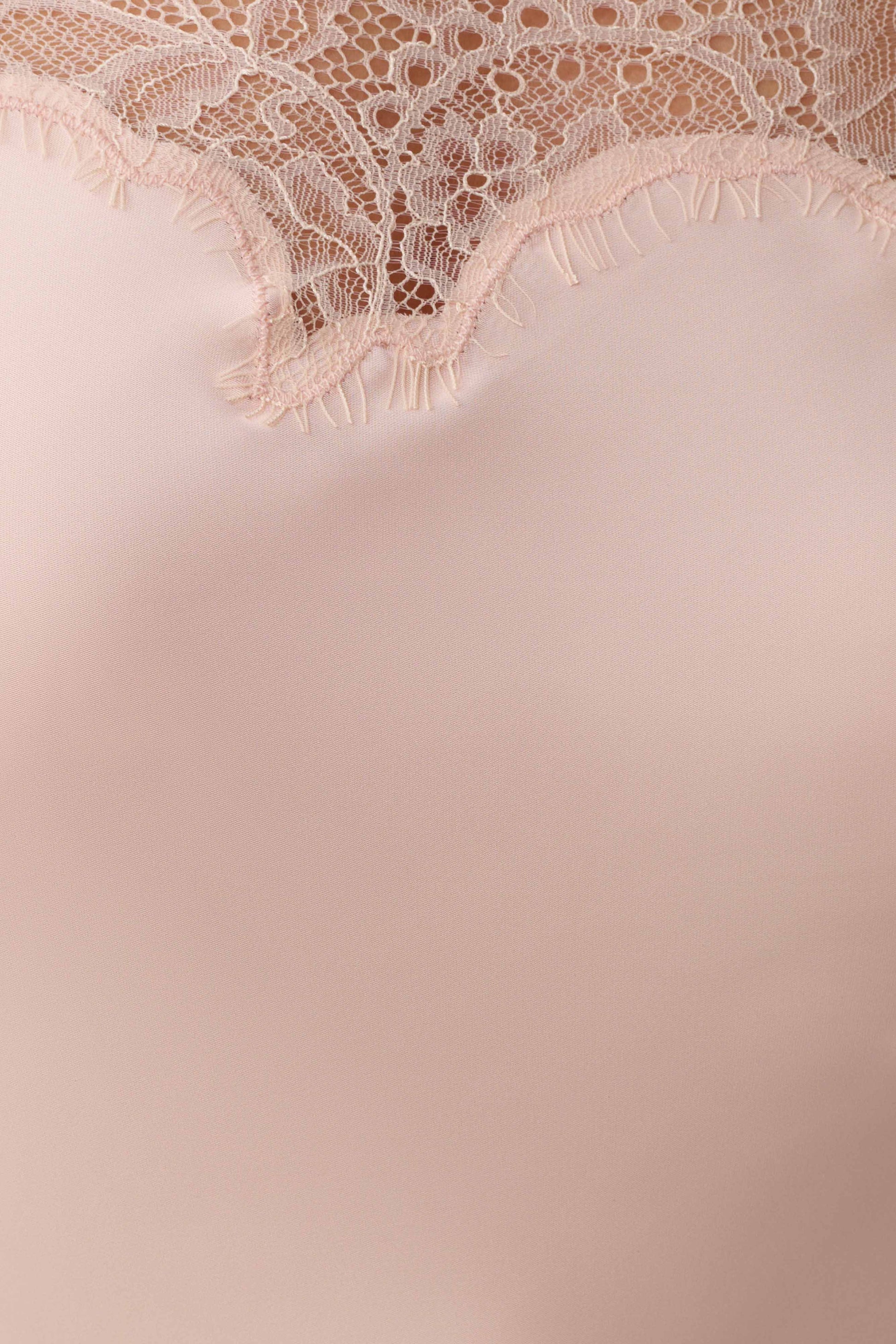 Miriam Satin & Lace Camisole - Peach #12