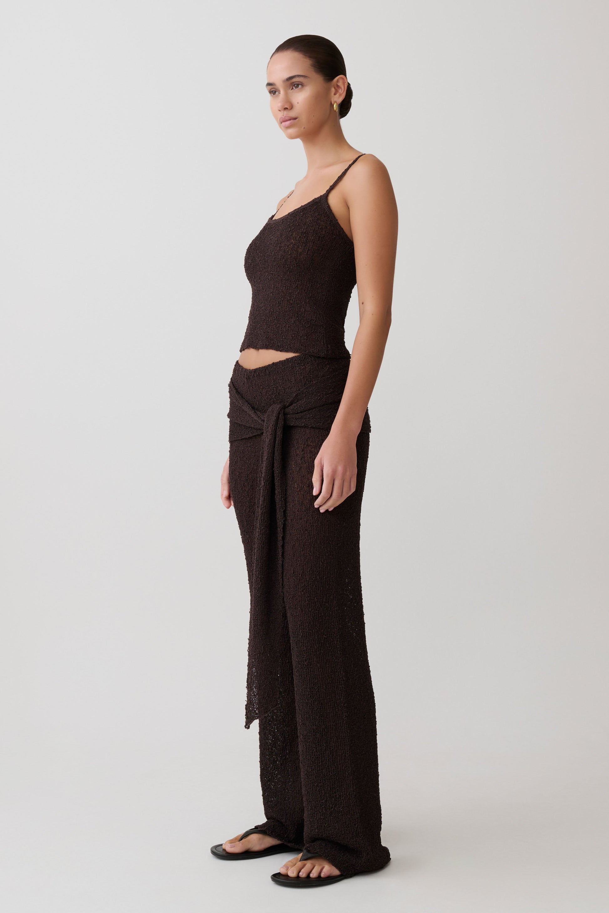 Mattais Boucle Knit Top - Dark Chocolate #4