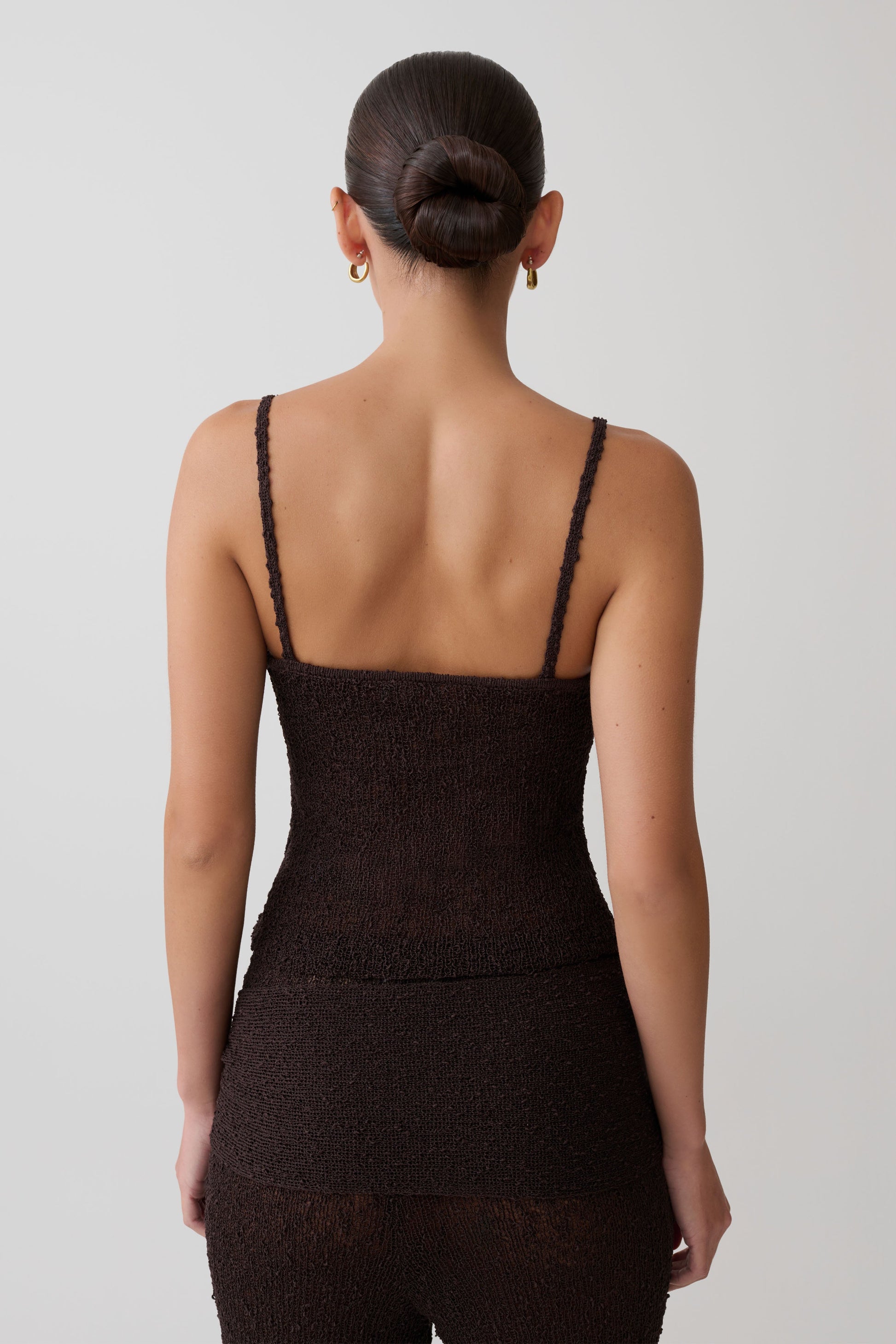 Mattais Boucle Knit Top - Dark Chocolate #2