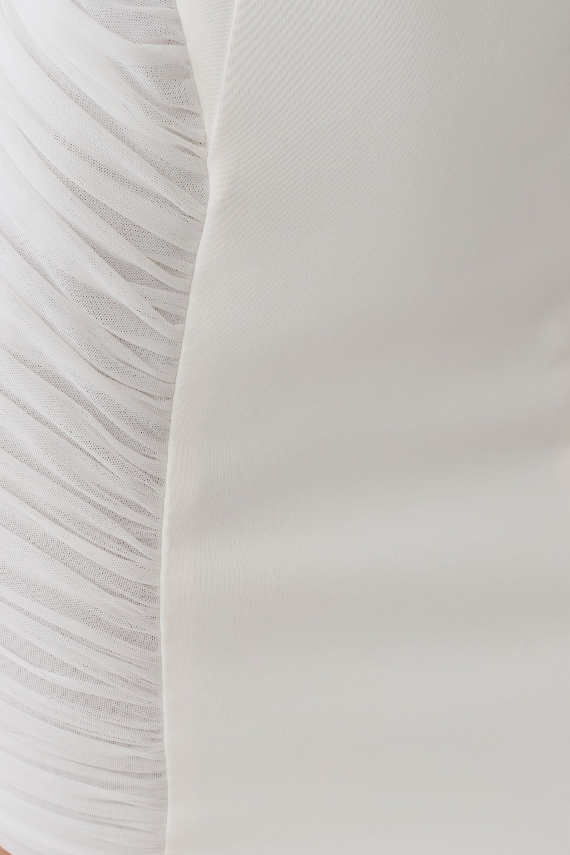 Anari Gathered Scuba Mini Dress - White #5