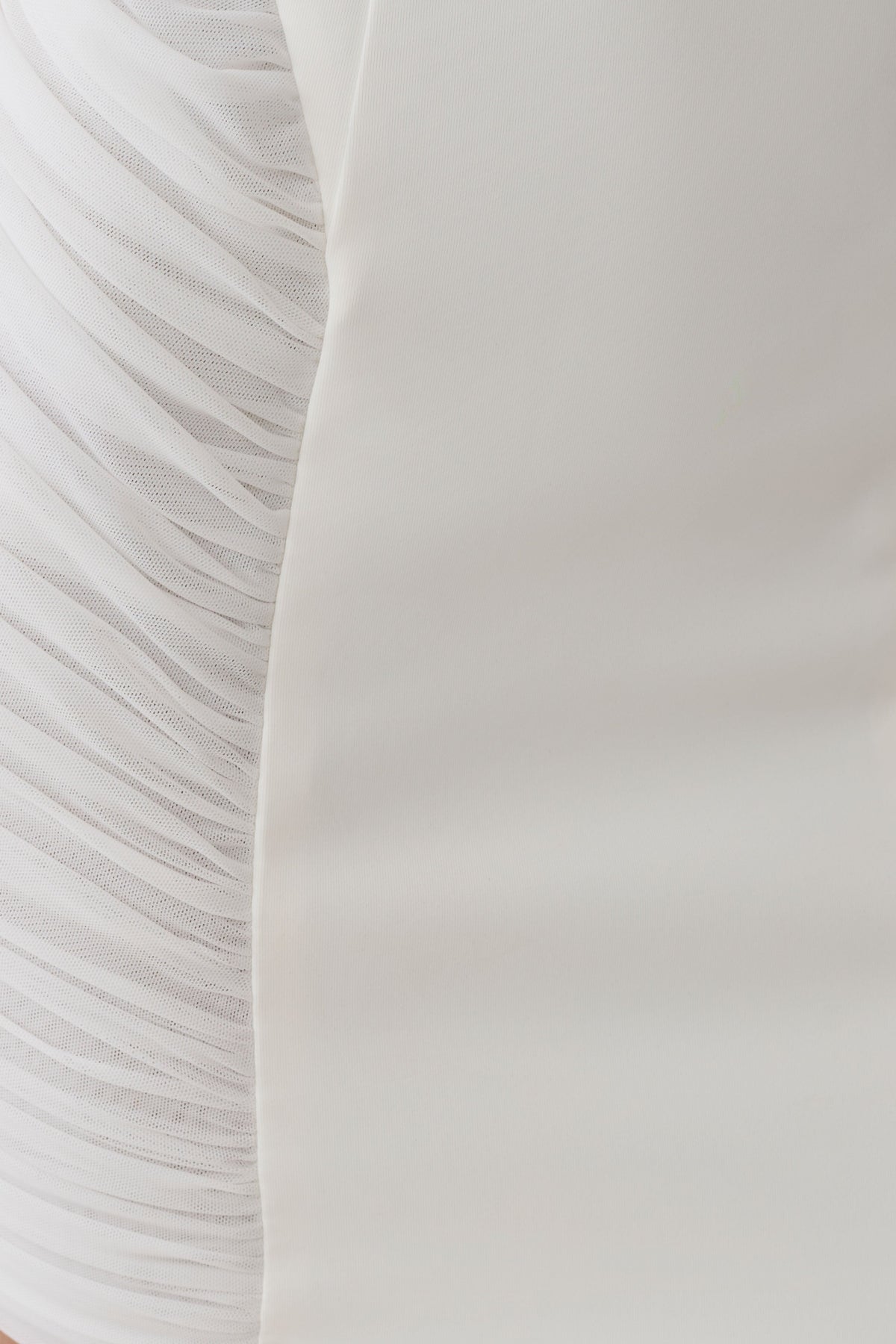 Anari Gathered Scuba Mini Dress - White
