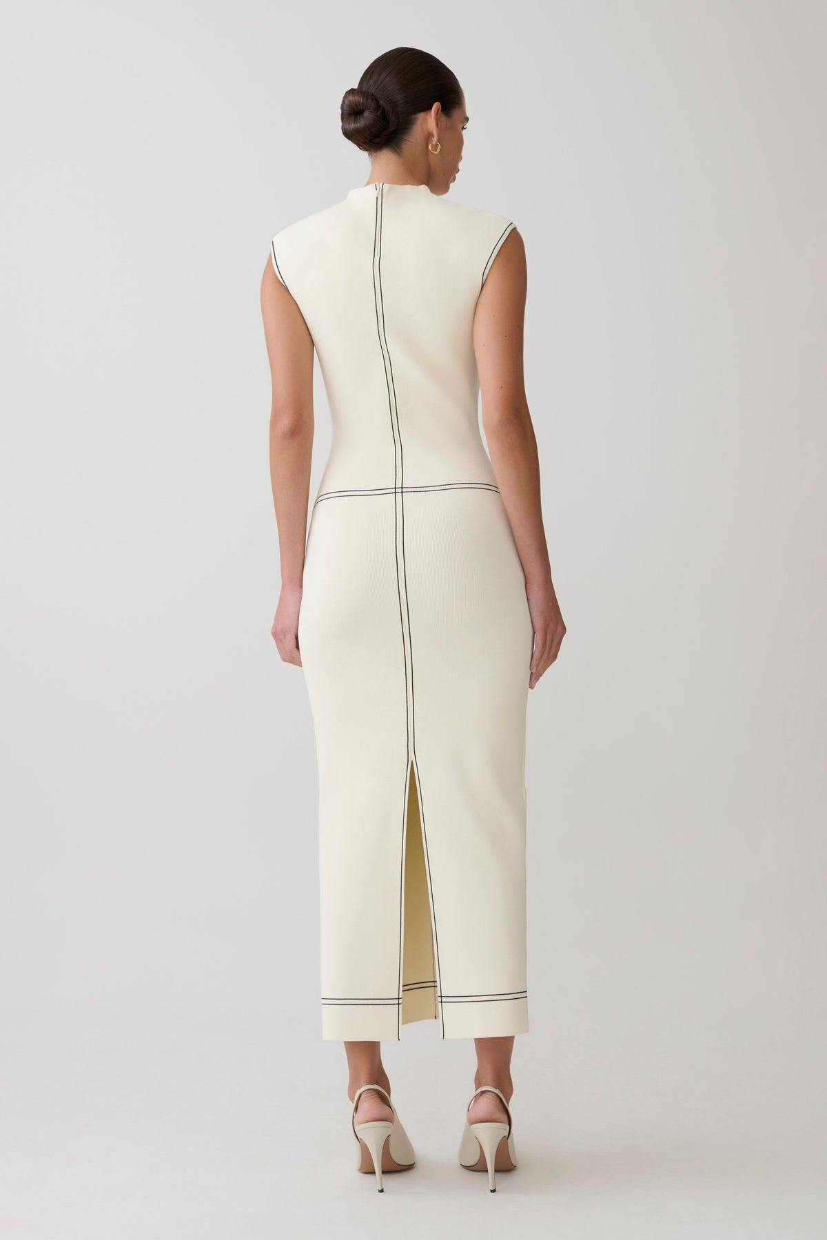 Malone Bandage Knit Midi Dress - Ivory #2