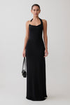 Khanh Slinky Halter Maxi Dress - Black