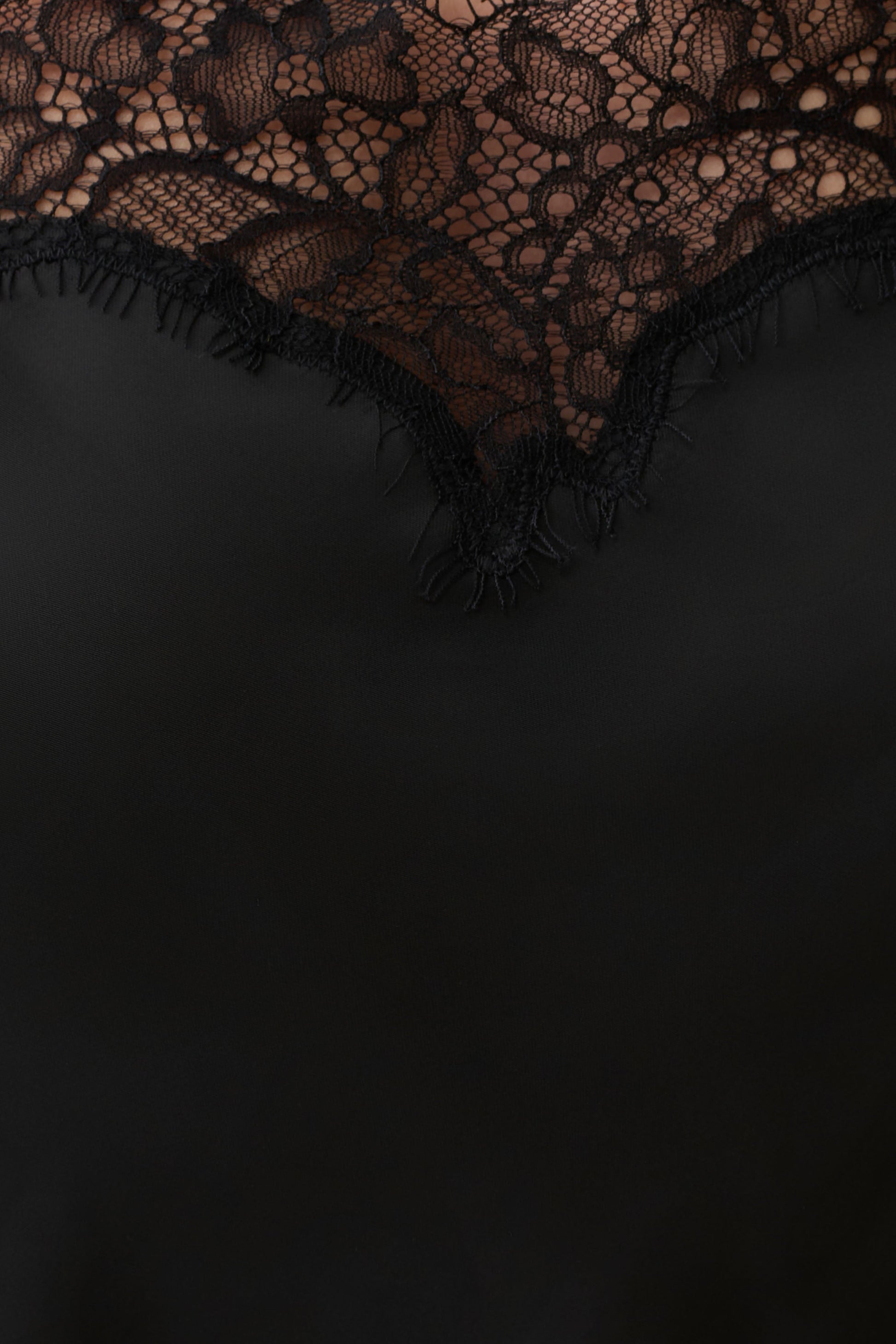 Miriam Satin & Lace Camisole - Black #7