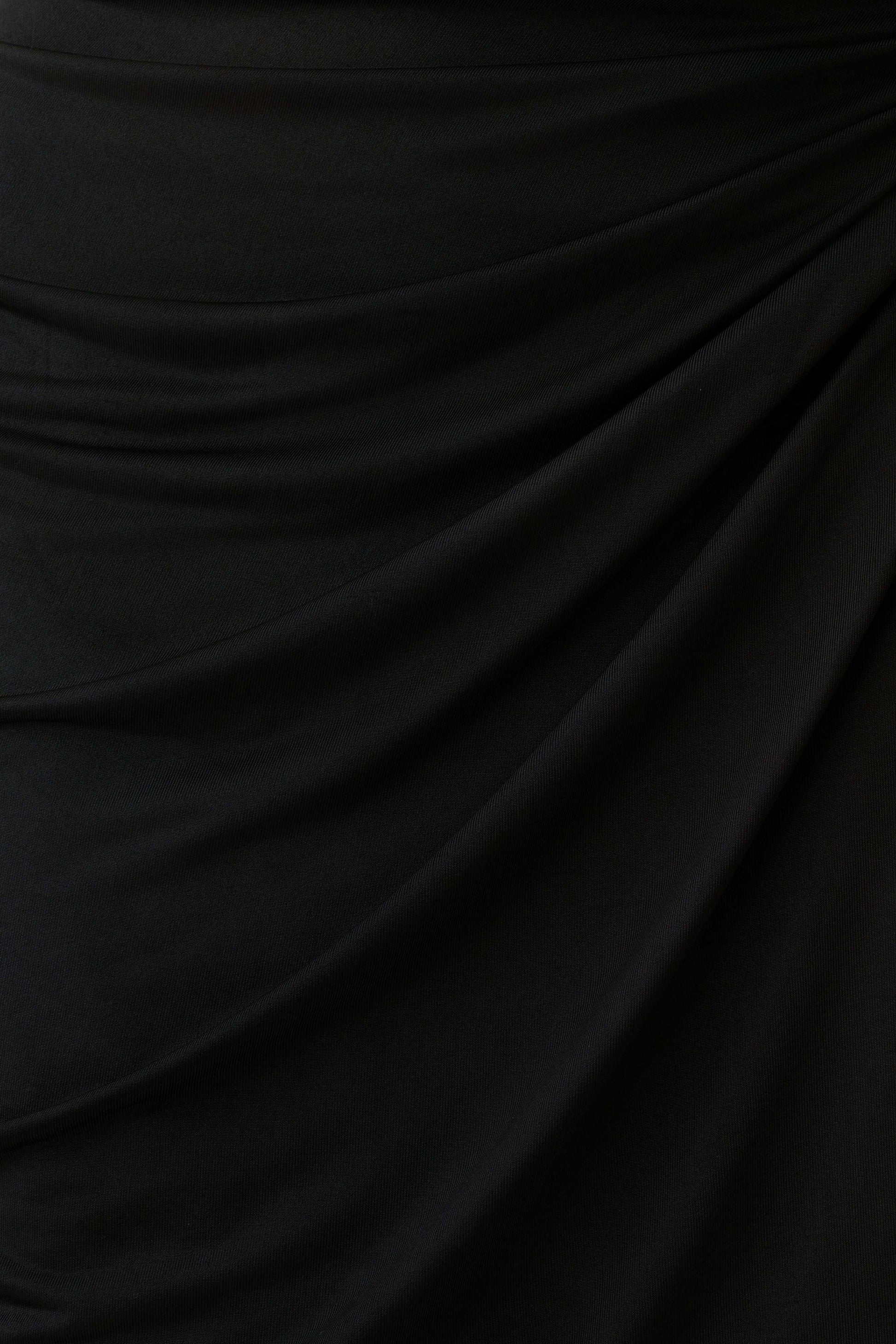 Alyn Off Shoulder Draped Mini Dress - Black #6
