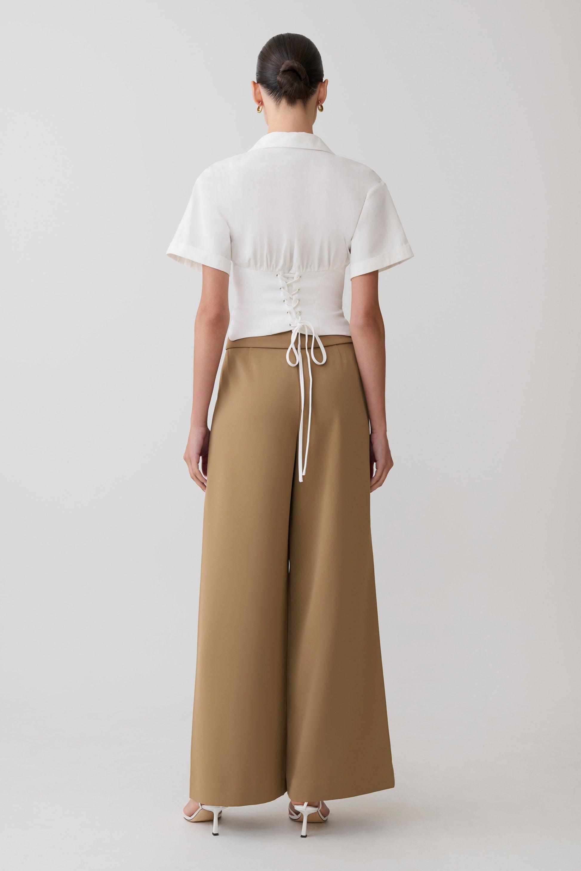 Tanya Wide Leg Suiting Pants - Camel #2