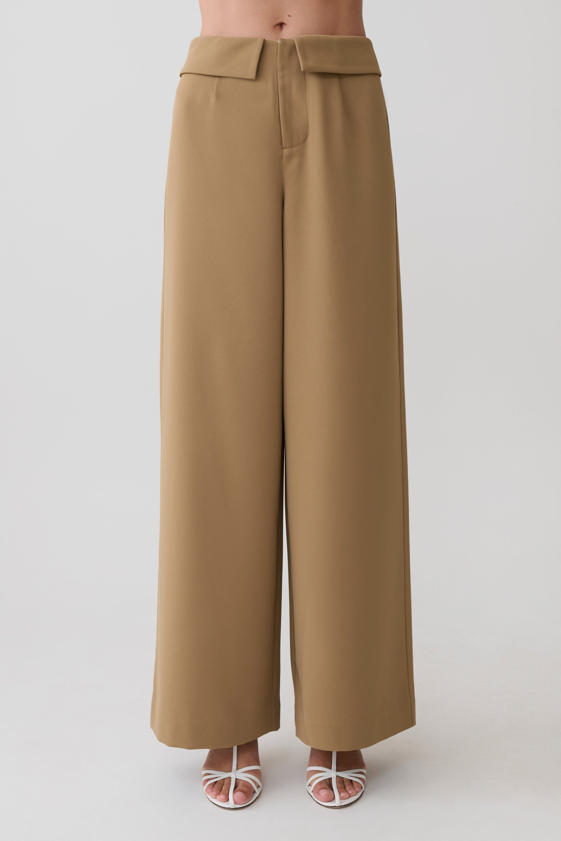 Tanya Wide Leg Suiting Pants - Camel #6
