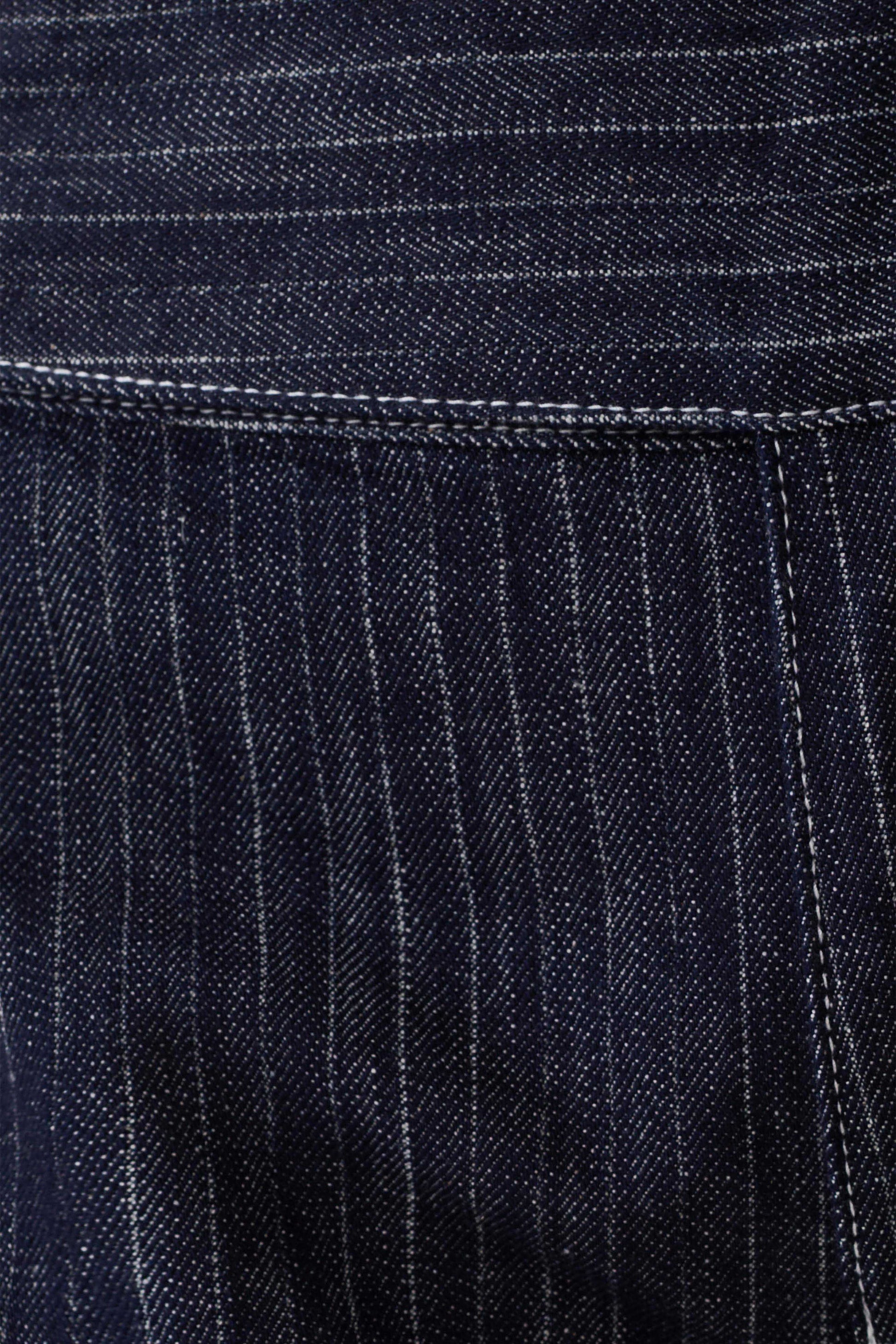 Sienna Flare Mid Rise Denim Jeans - Indigo Pinstripe #7