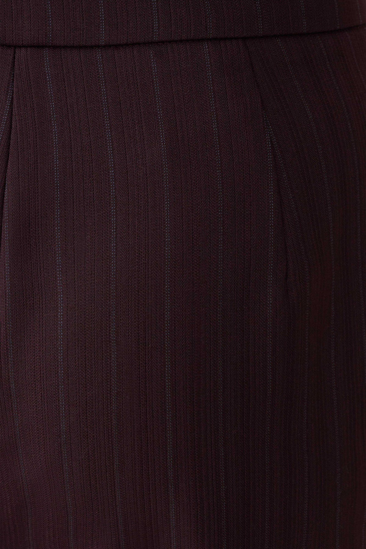 Agatha Straight Leg Suiting Pants - Plum Pinstripe