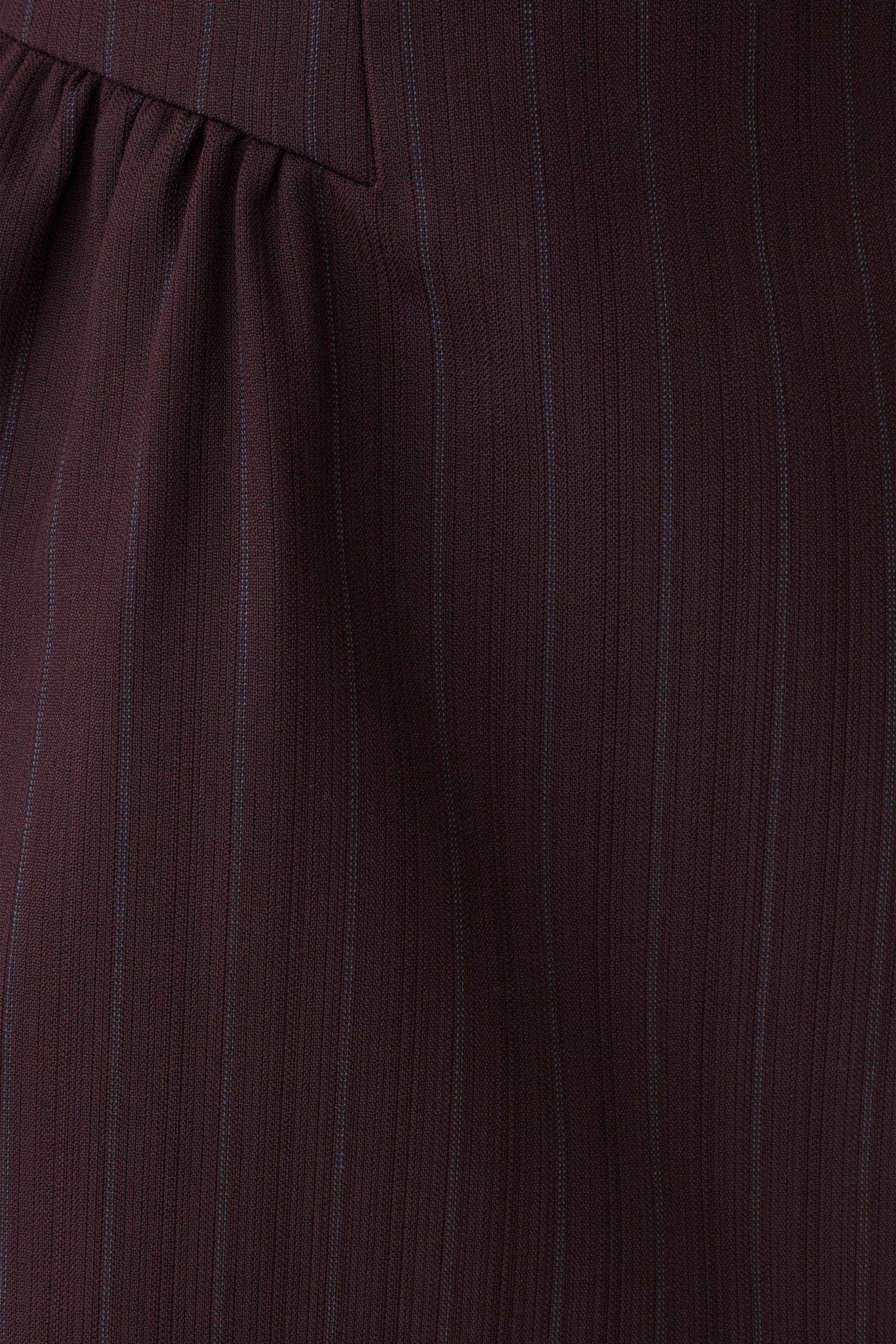 Hallie Boat Neck Mini Dress - Plum Pinstripe #10