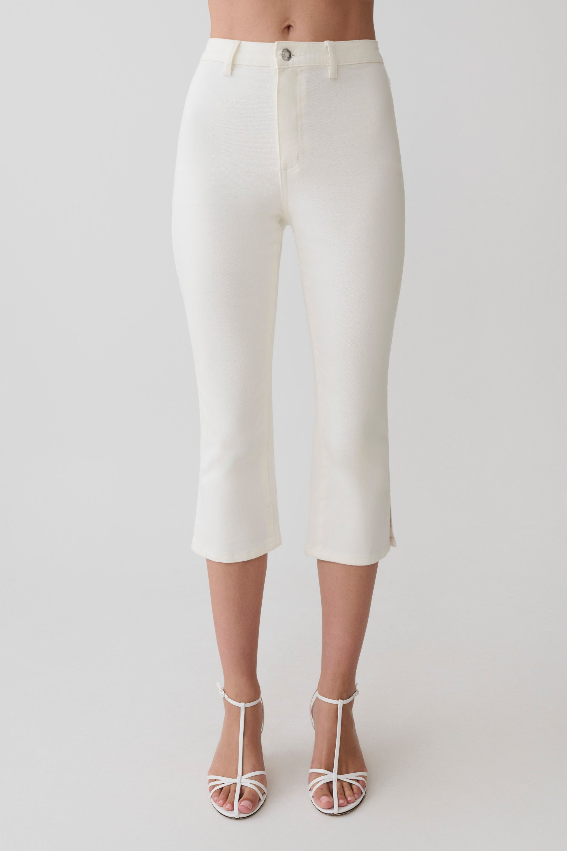 Mary Denim Capris - White #4