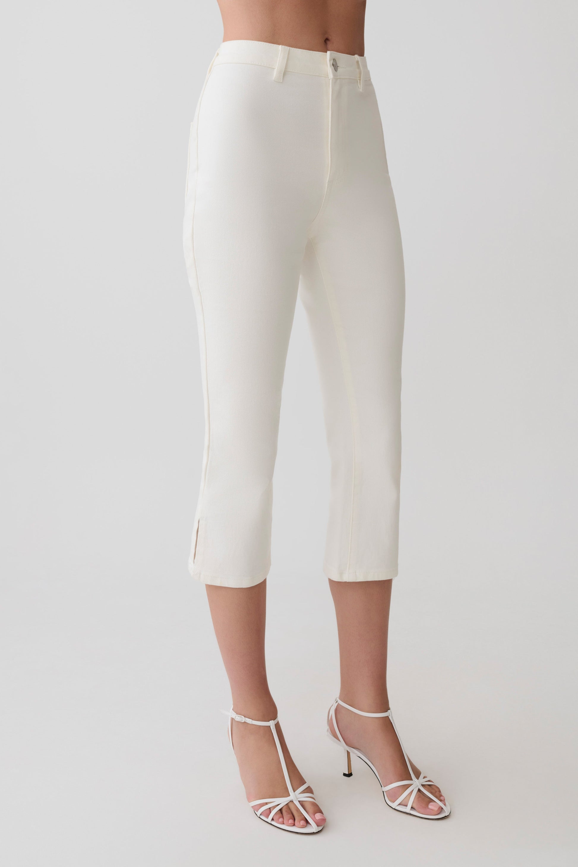 Mary Denim Capris - White #6