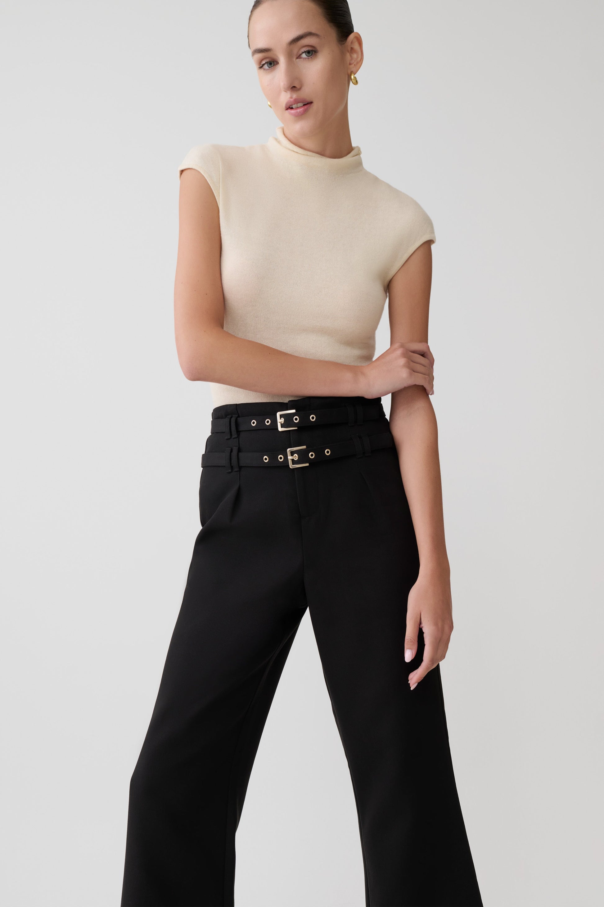 Sonny Short Sleeve Knit Top - Cream #7