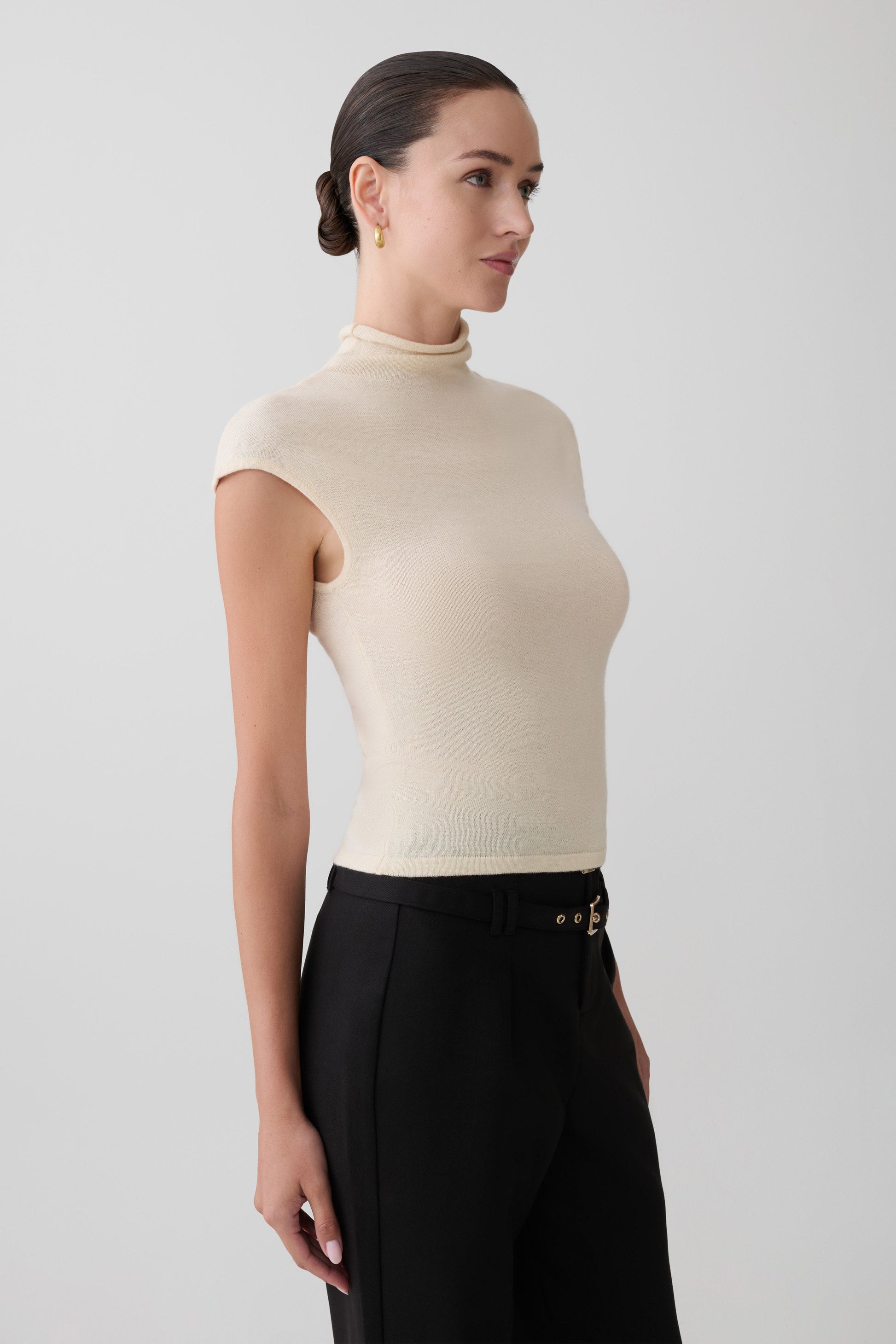 Sonny Short Sleeve Knit Top - Cream #4