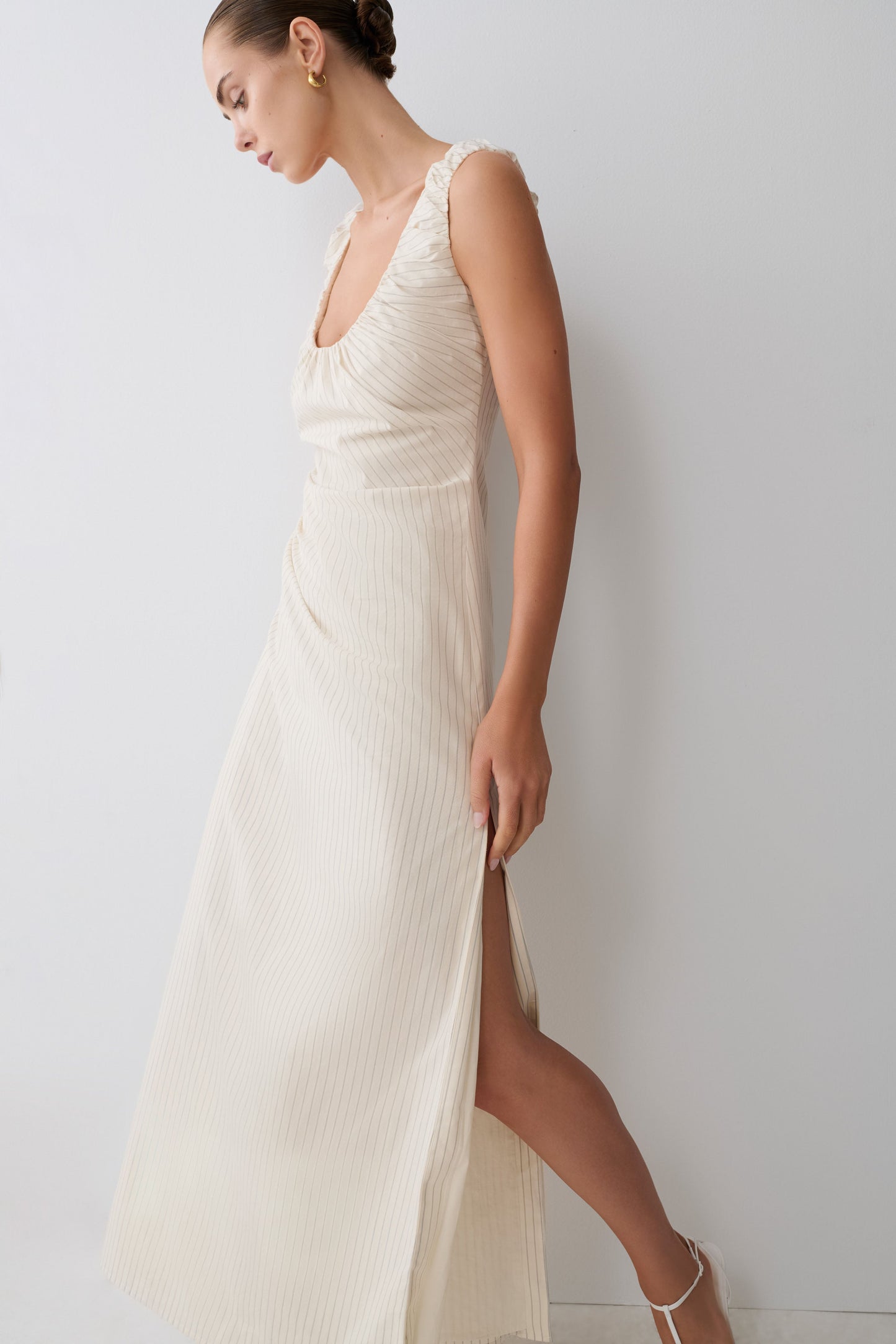 Anisa Scoop Neck Maxi Dress - Stripe