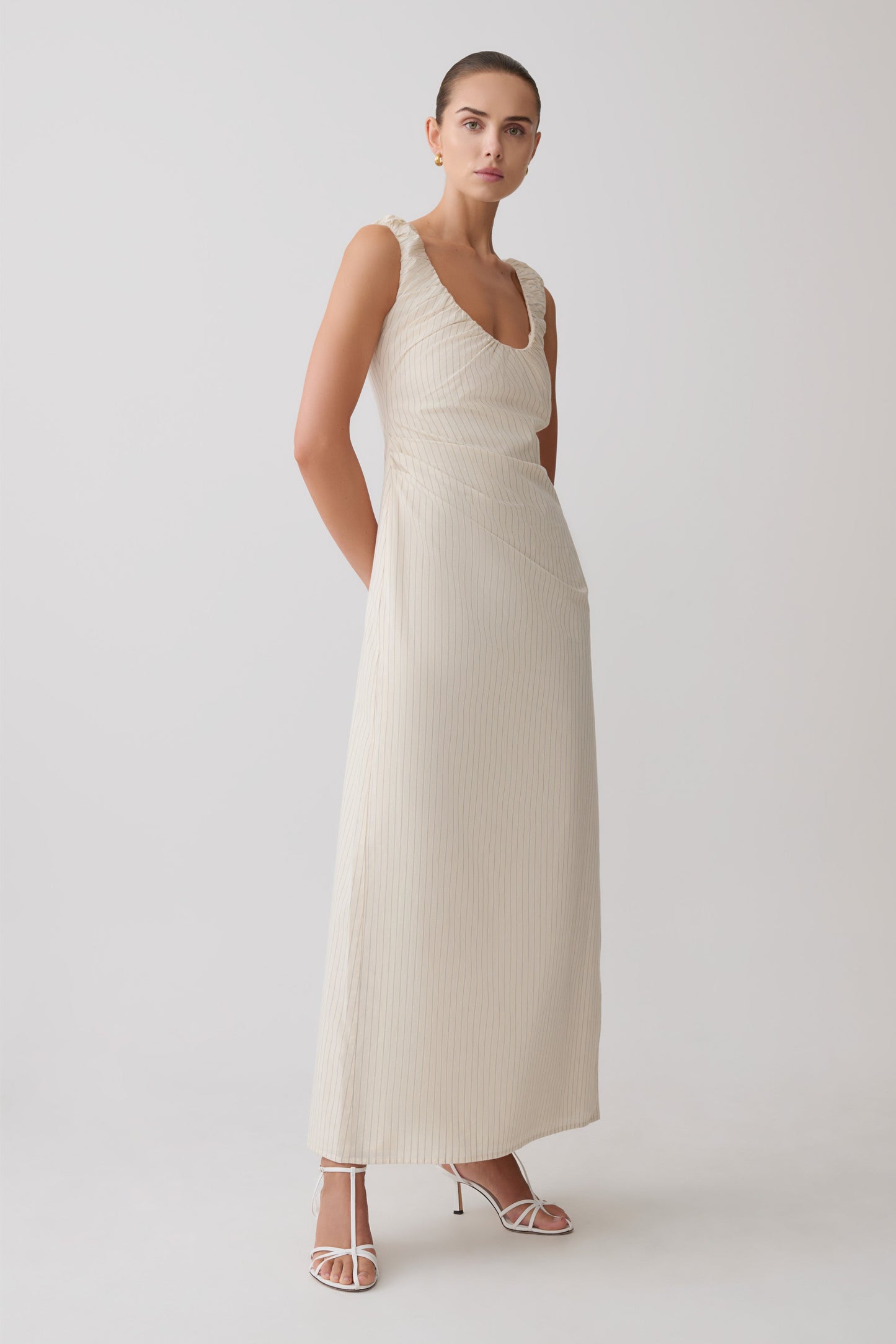 Anisa Scoop Neck Maxi Dress - Stripe