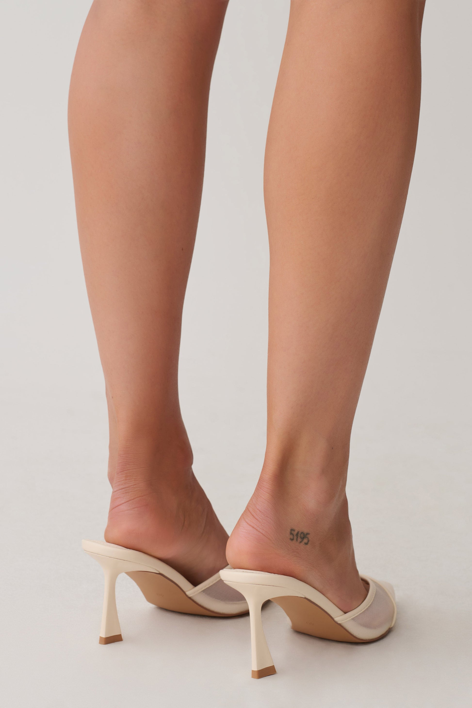 Micah Mesh Pointed Heel - Ivory #4