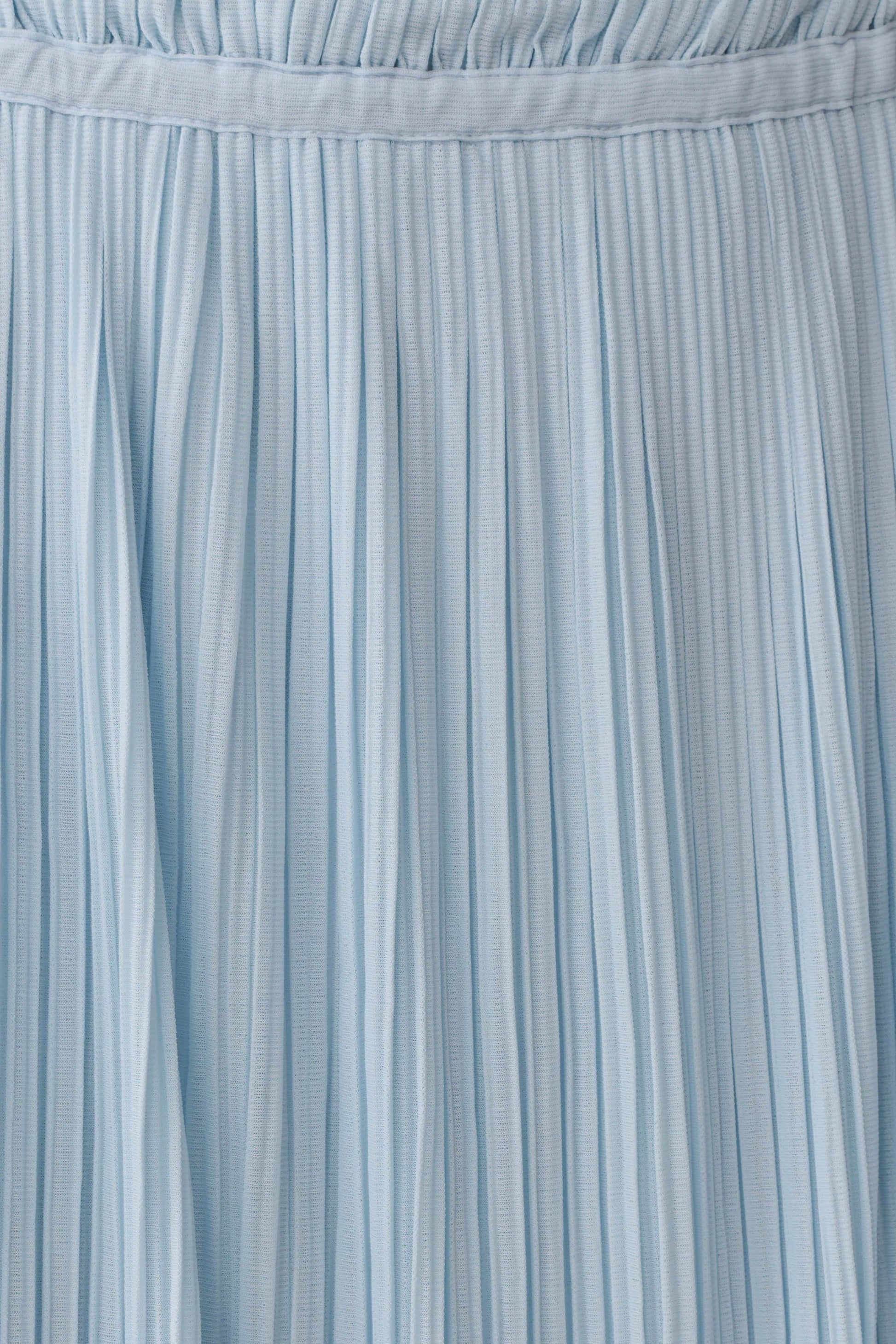 Amaris Gathered Plisse Maxi Skirt - Pale Blue #5