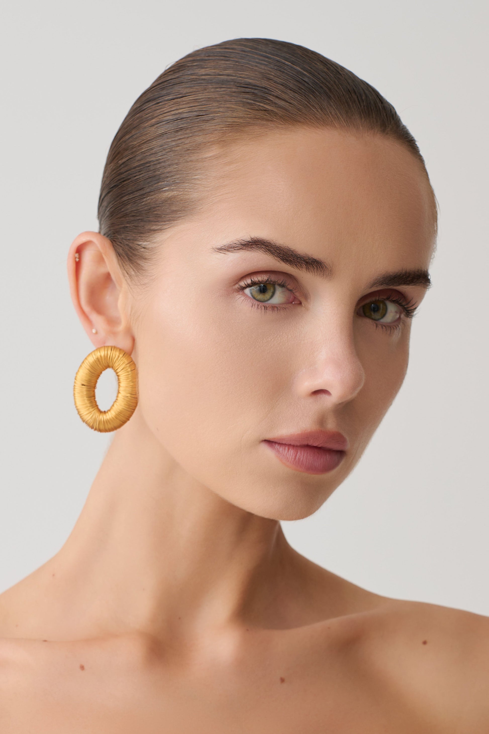 Yara Metal Wounded Stud Earring - Gold #4