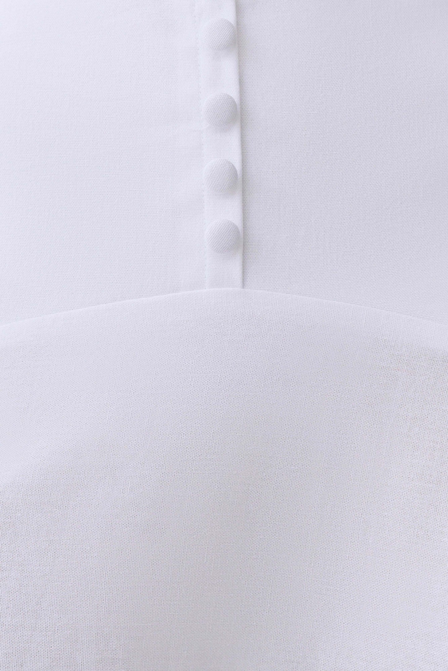 Selma Curved Waist Midi Skirt - White