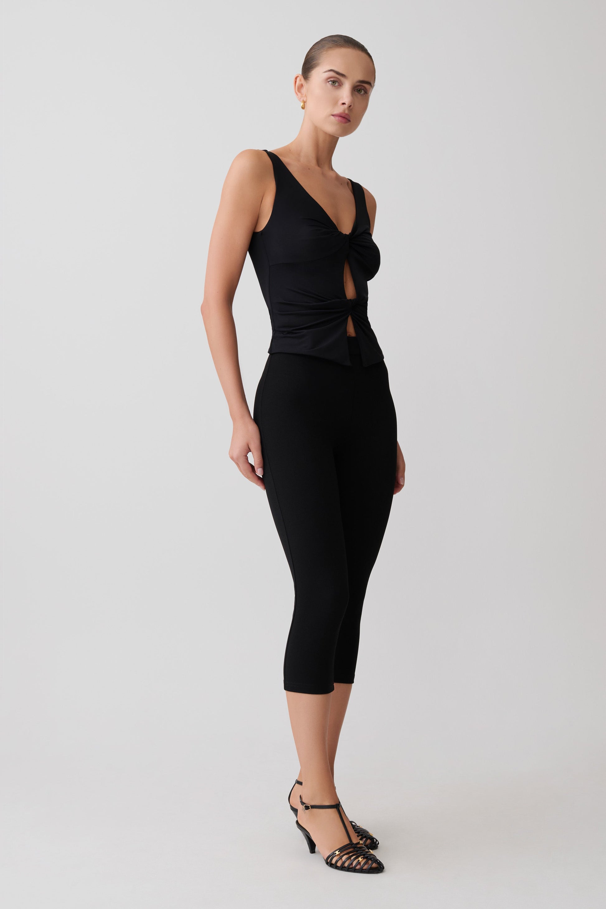 Millie Twist Sleeveless Top - Black #5