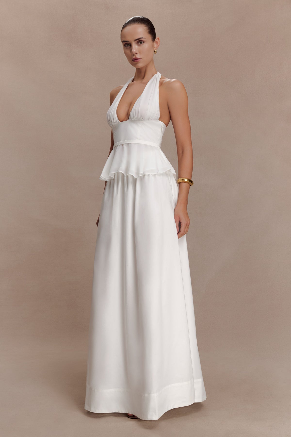 River Gathered Maxi Skirt - White #4