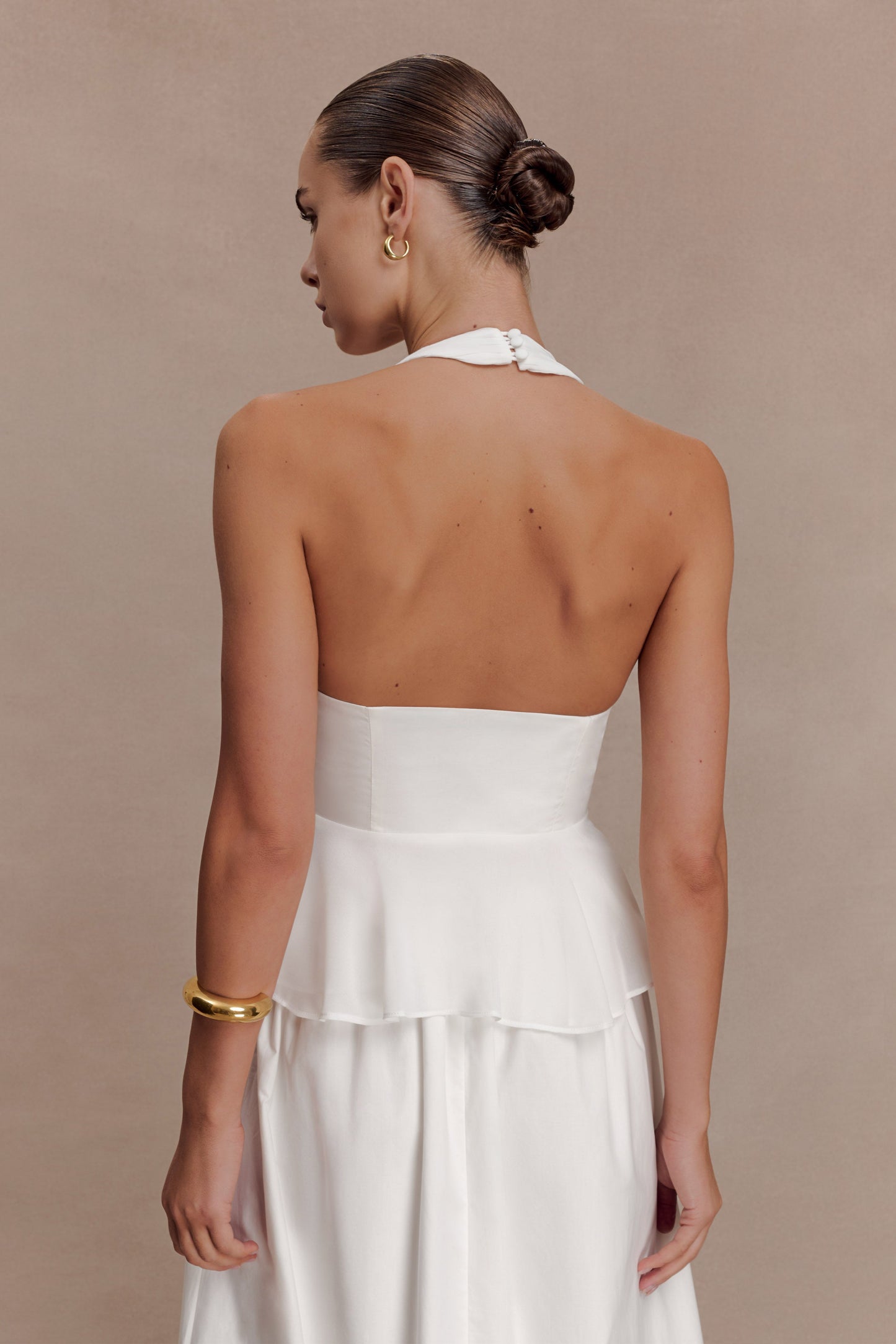 River Halter Neck Sleeveless Top - White