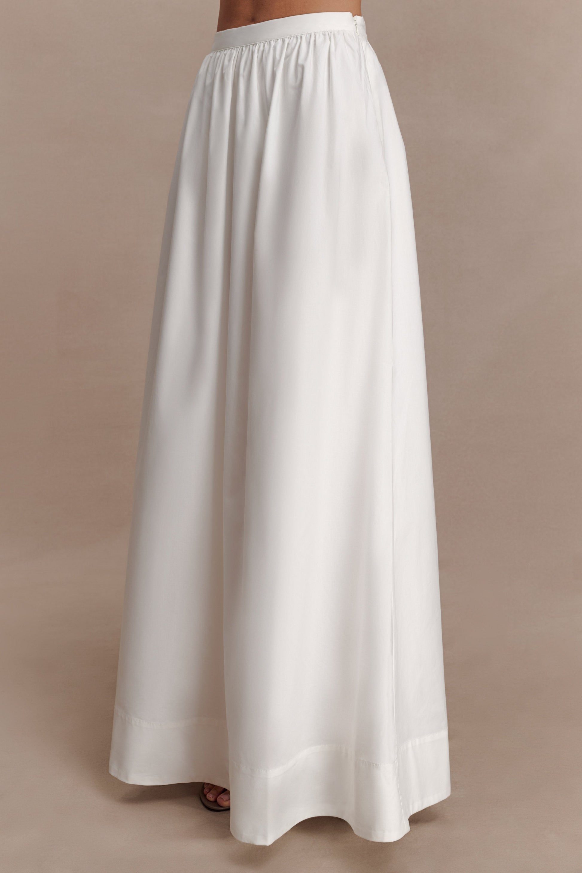 River Gathered Maxi Skirt - White #3