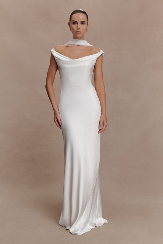 Marla Chiffon Scarf - Ivory