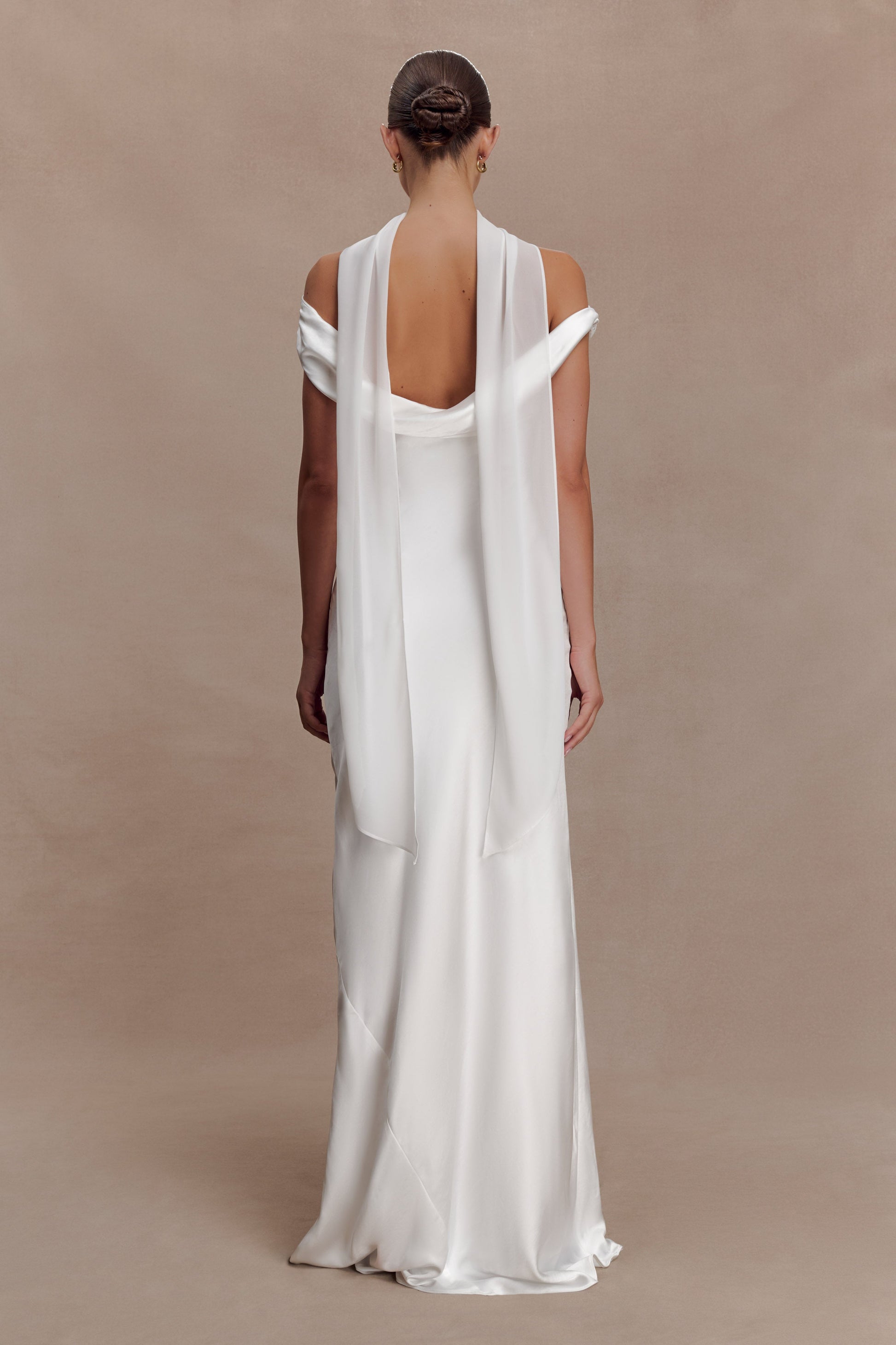 Marla Chiffon Scarf - Ivory #2