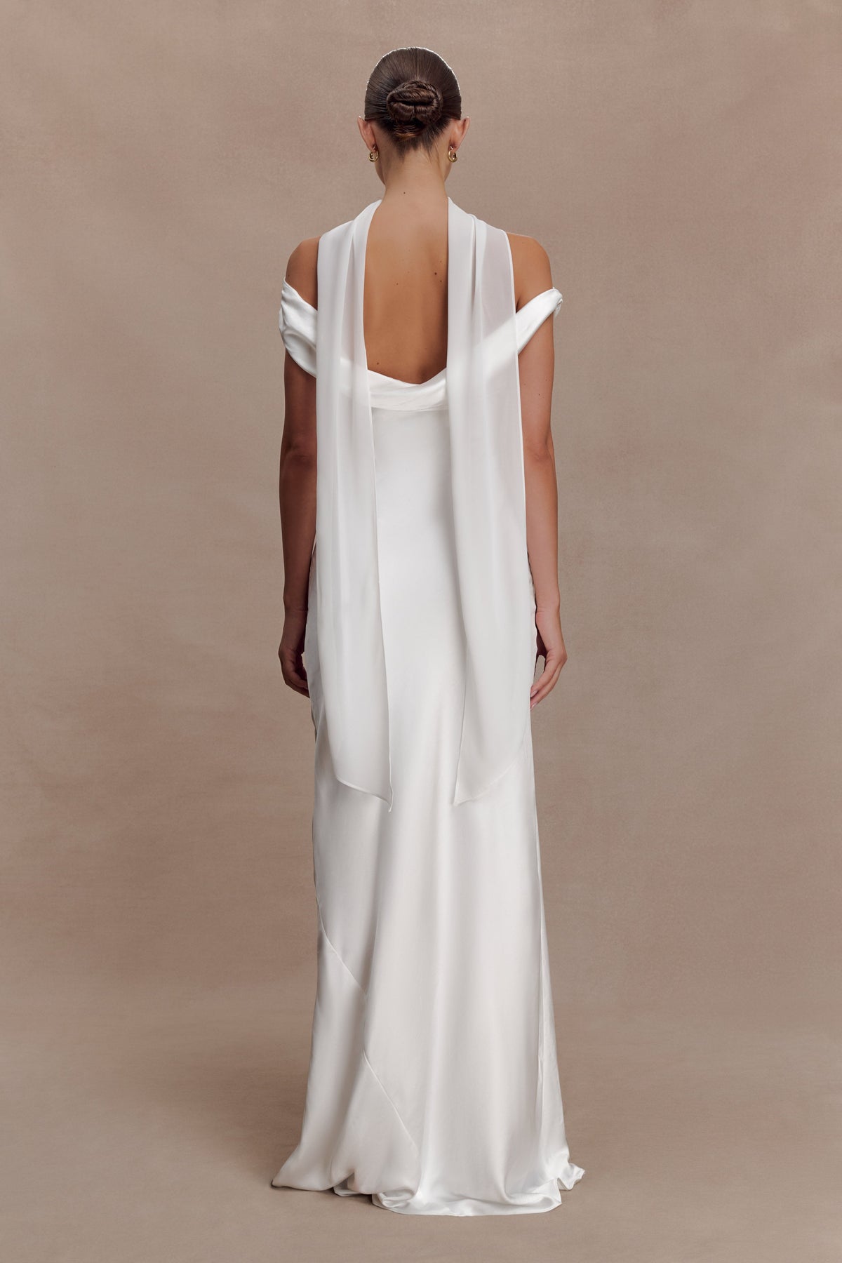 Marla Chiffon Scarf - Ivory #2