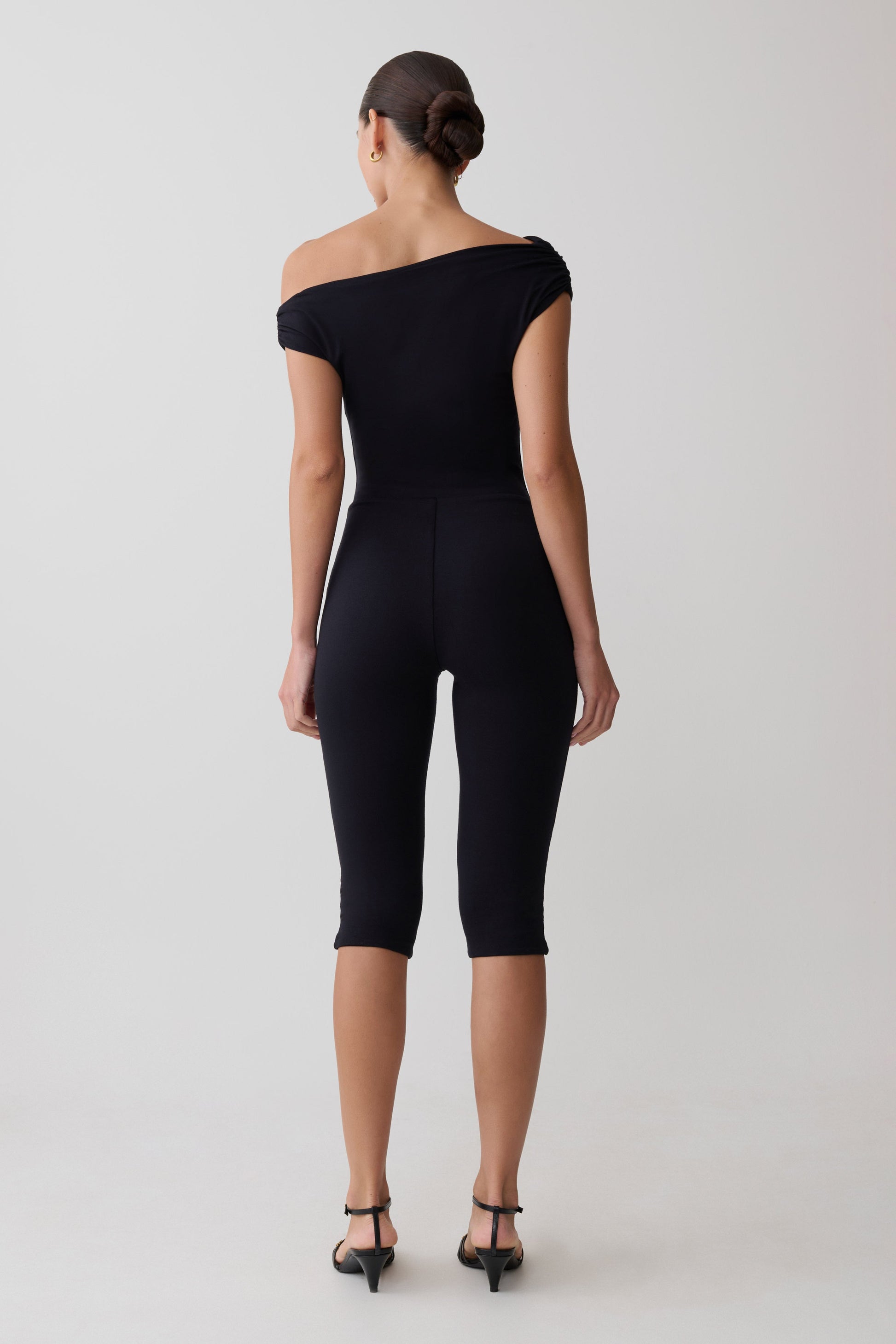Anh One Shoulder Modal Jumpsuit - Black #2