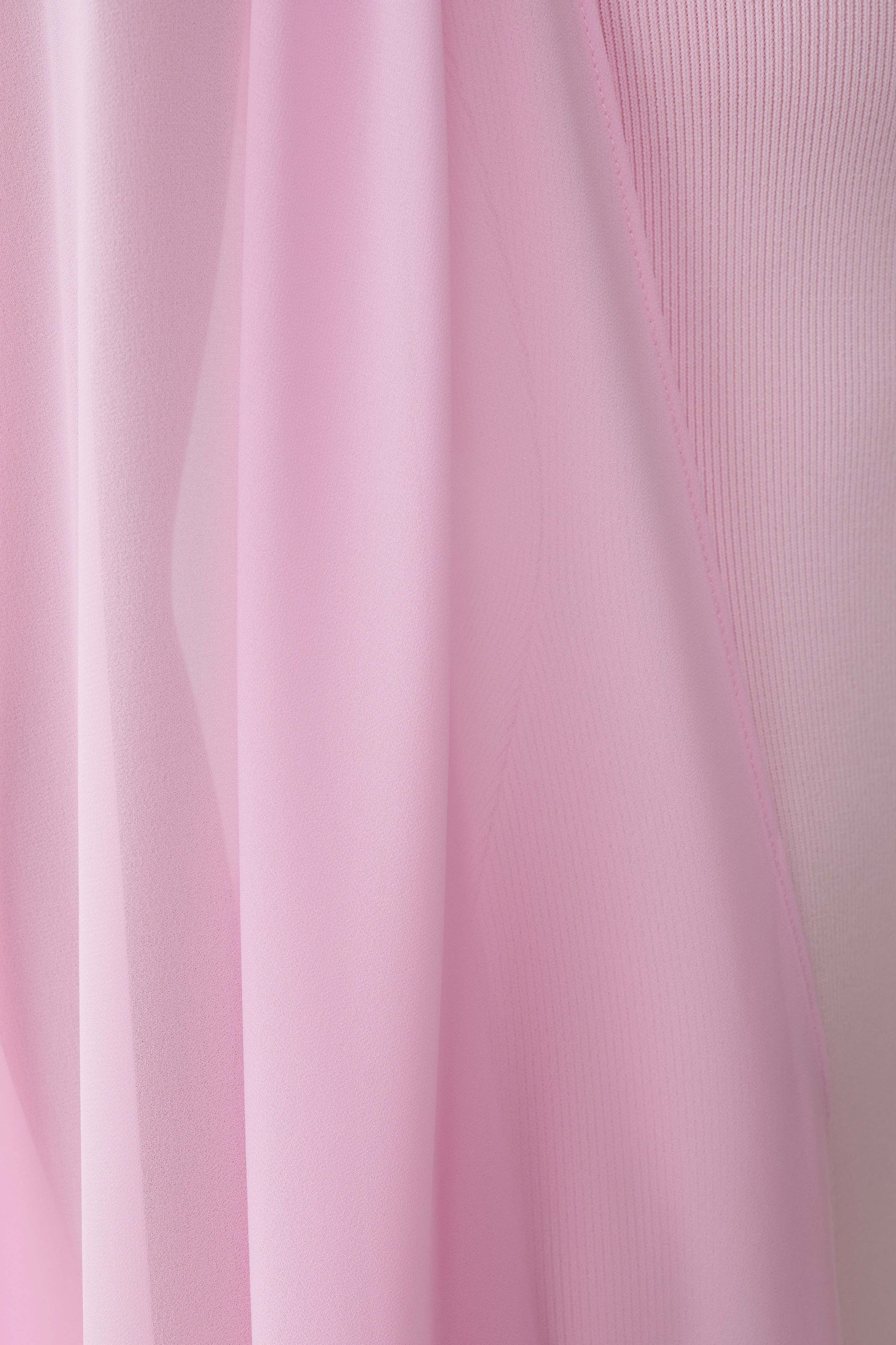 Farid Bandage Maxi Dress With Chiffon - Baby Pink #6
