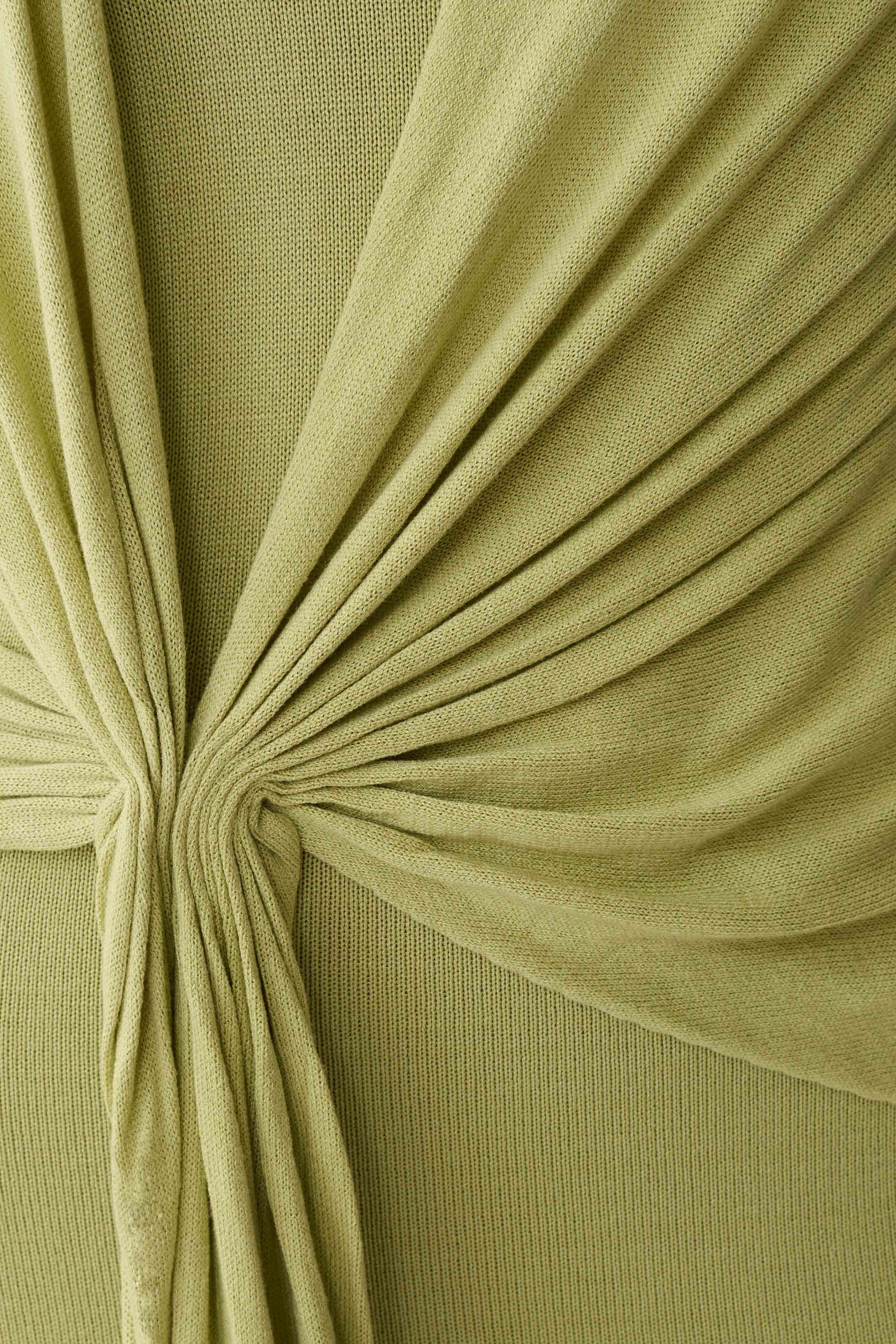 Cindylou Halter Knit Maxi Dress - Light Olive #6