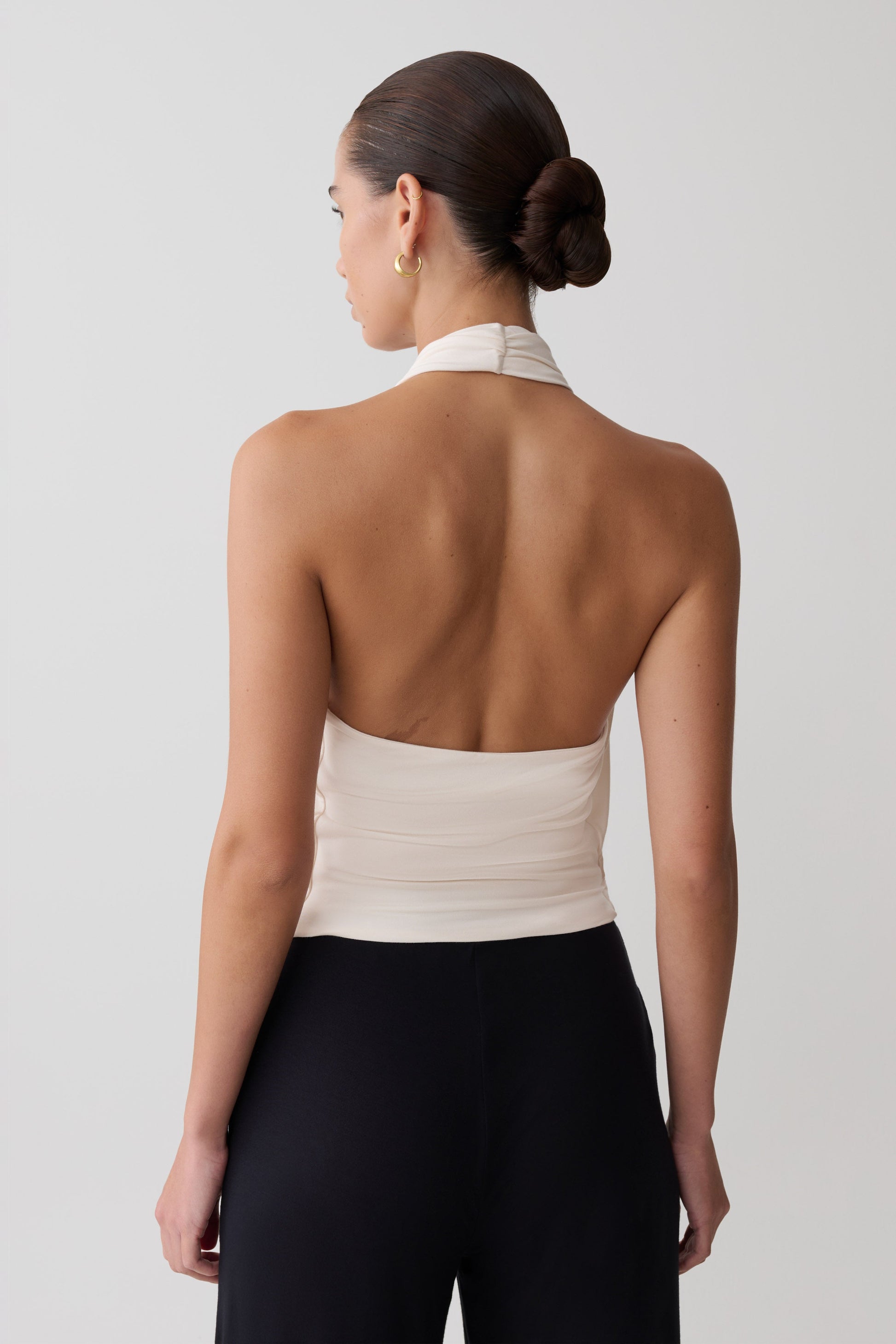 Huyen Cowl Front Modal Top - Ivory #2