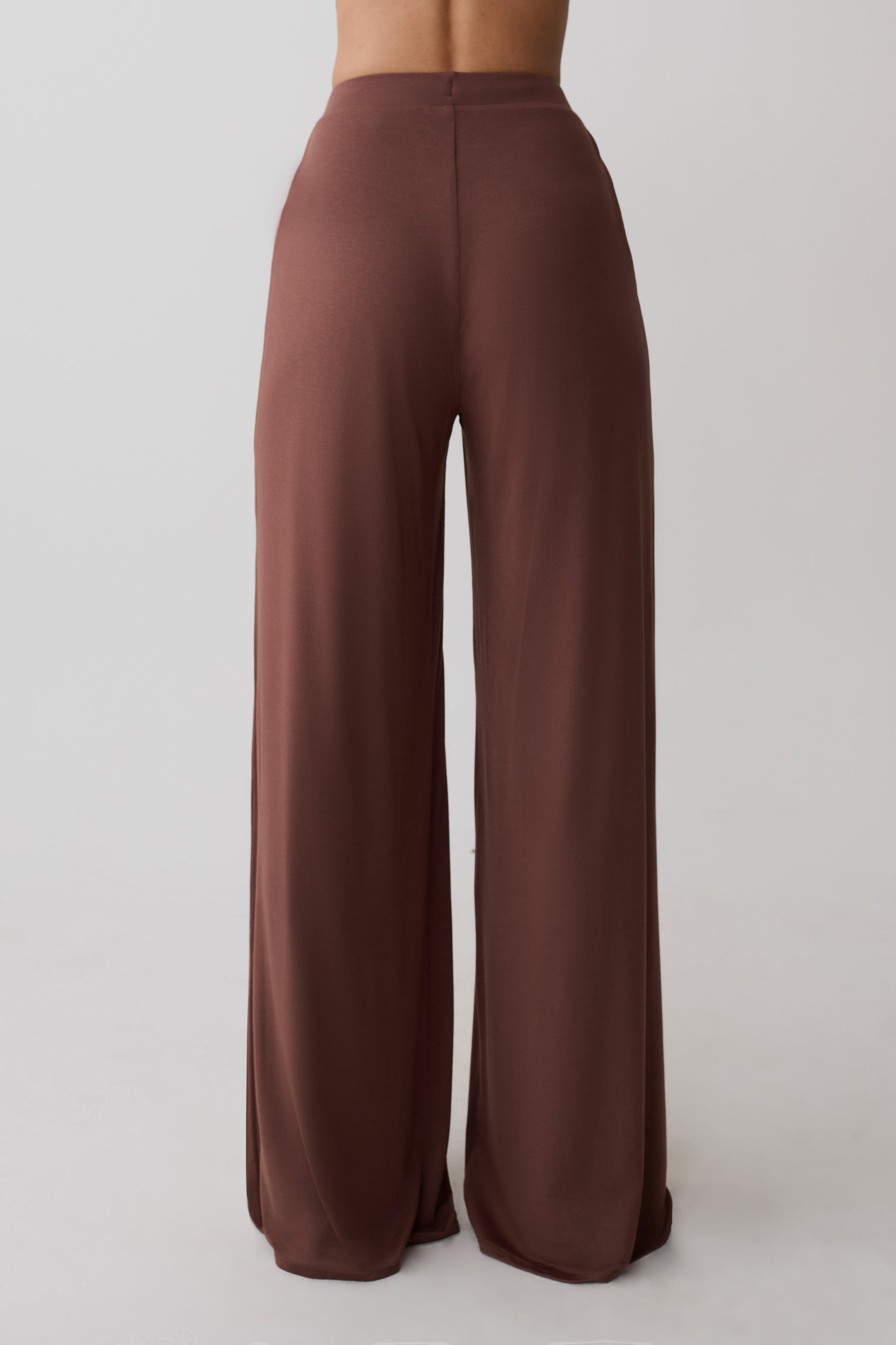 Dewi Wide Leg Modal Pants - Chocolate #6